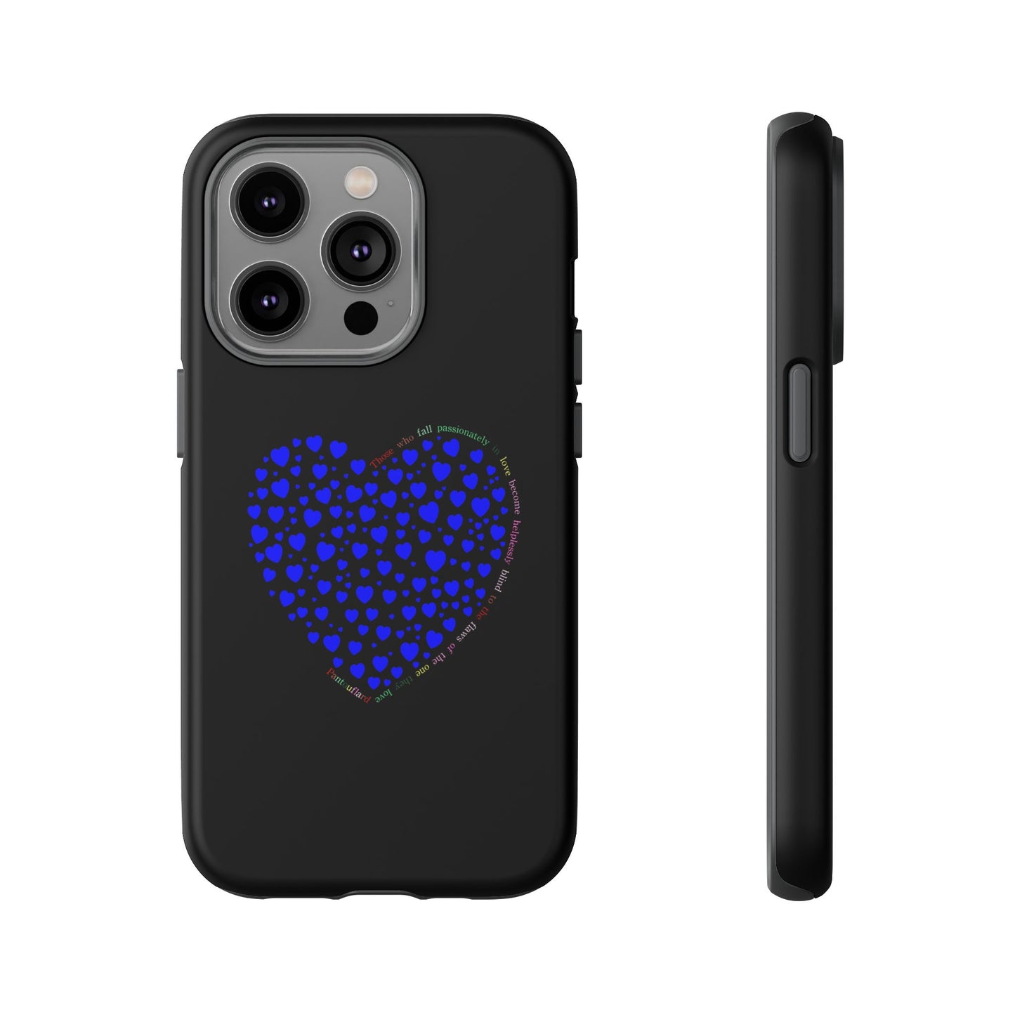 Fundas de corazón azul para teléfonos iPhone, Galaxy, Google Pixel (54 tipos)