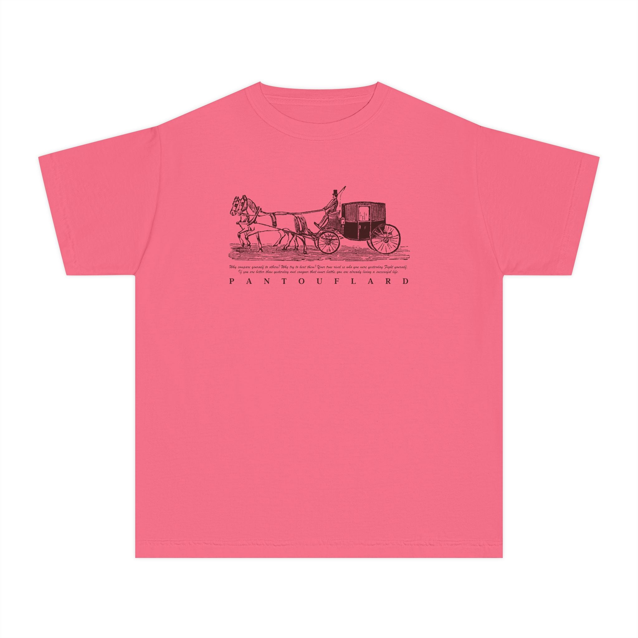 Old Money Equestrian Youth Tee - The Timeless Carriage I (Comfort Colors 9018 Heritage Kids Shirt)