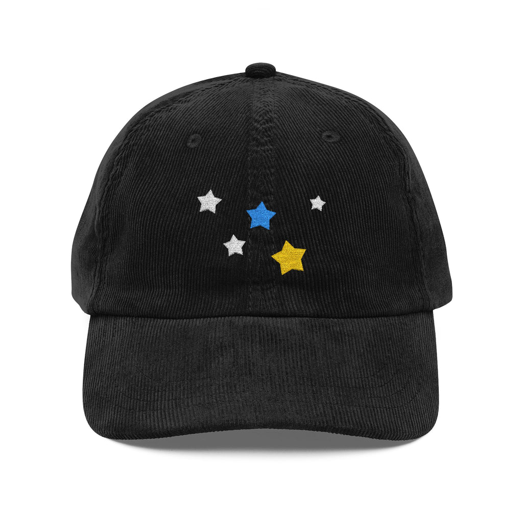 Unisex Cassiopeia Star Embroidered Cotton Corduroy Cap