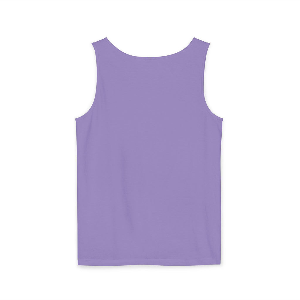 Unisex Black Pantouflard Carriage Cotton Garment-Dyed Tank Top