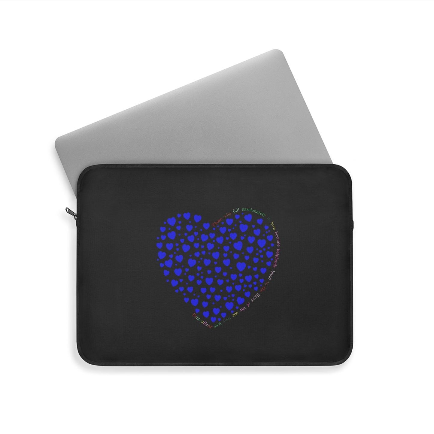 Blue Heart Design Laptop Protector