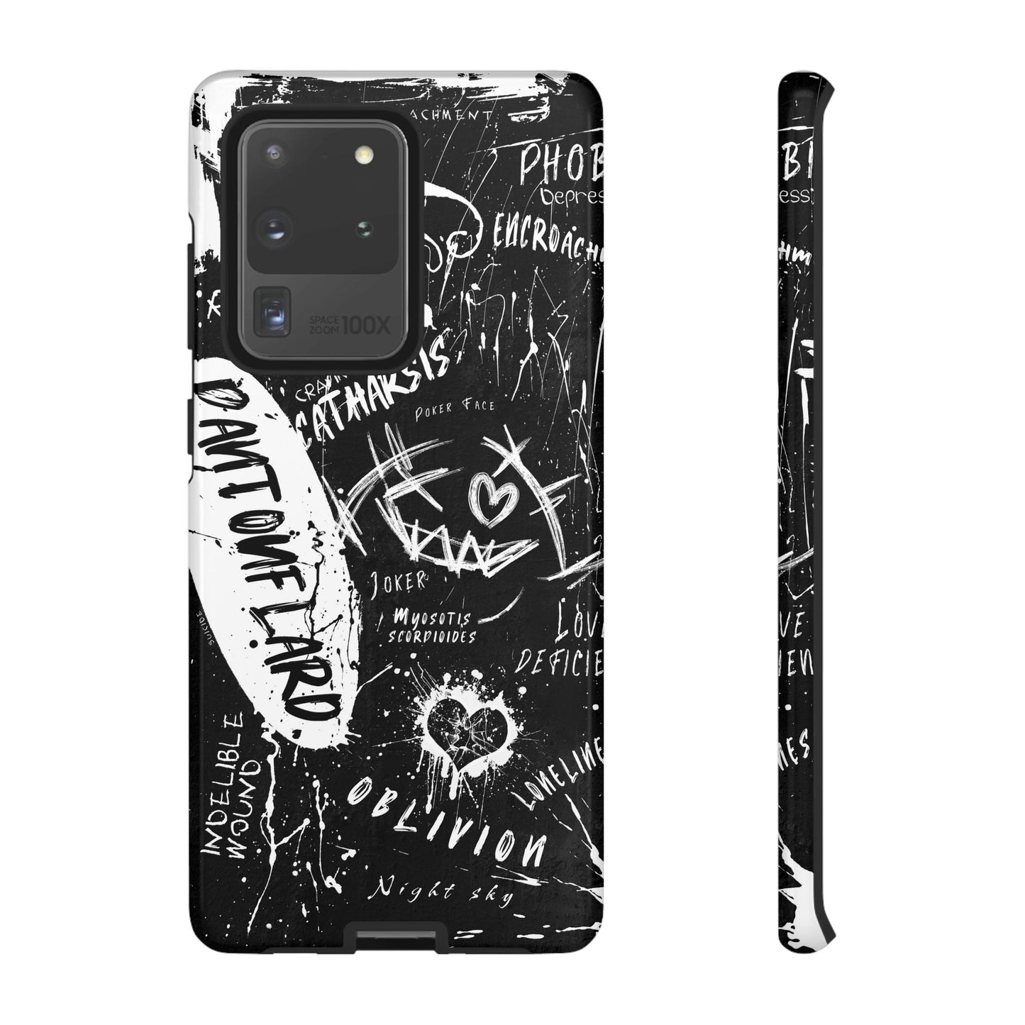 Fundas resistentes: funda atrevida para iPhone, Galaxy, Google Pixel, diseño de grafiti negro, estética urbana, regalo para amantes del arte, accesorios de teléfono modernos, estilo callejero