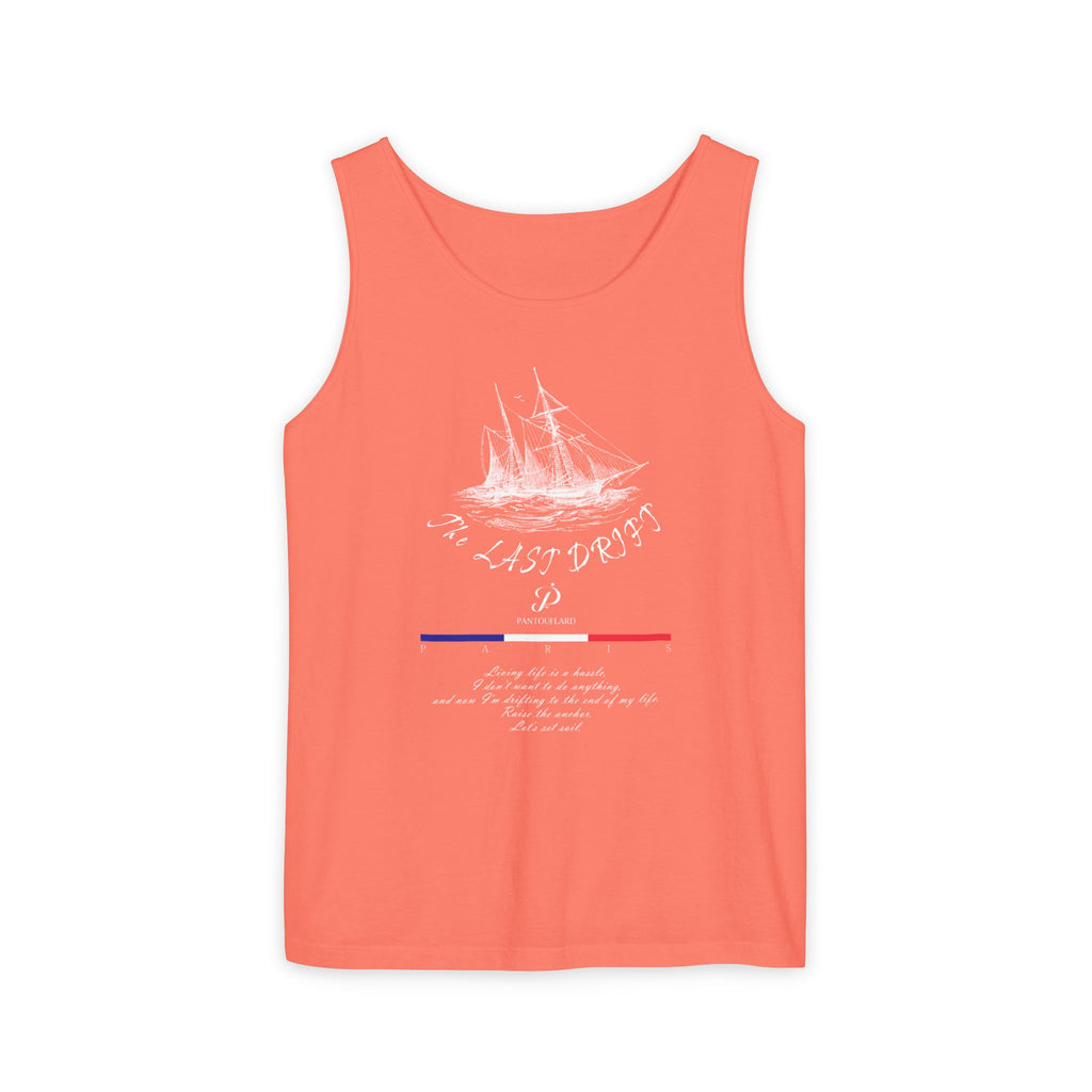 Unisex Black Last Drift Cotton Garment-Dyed Tank Top
