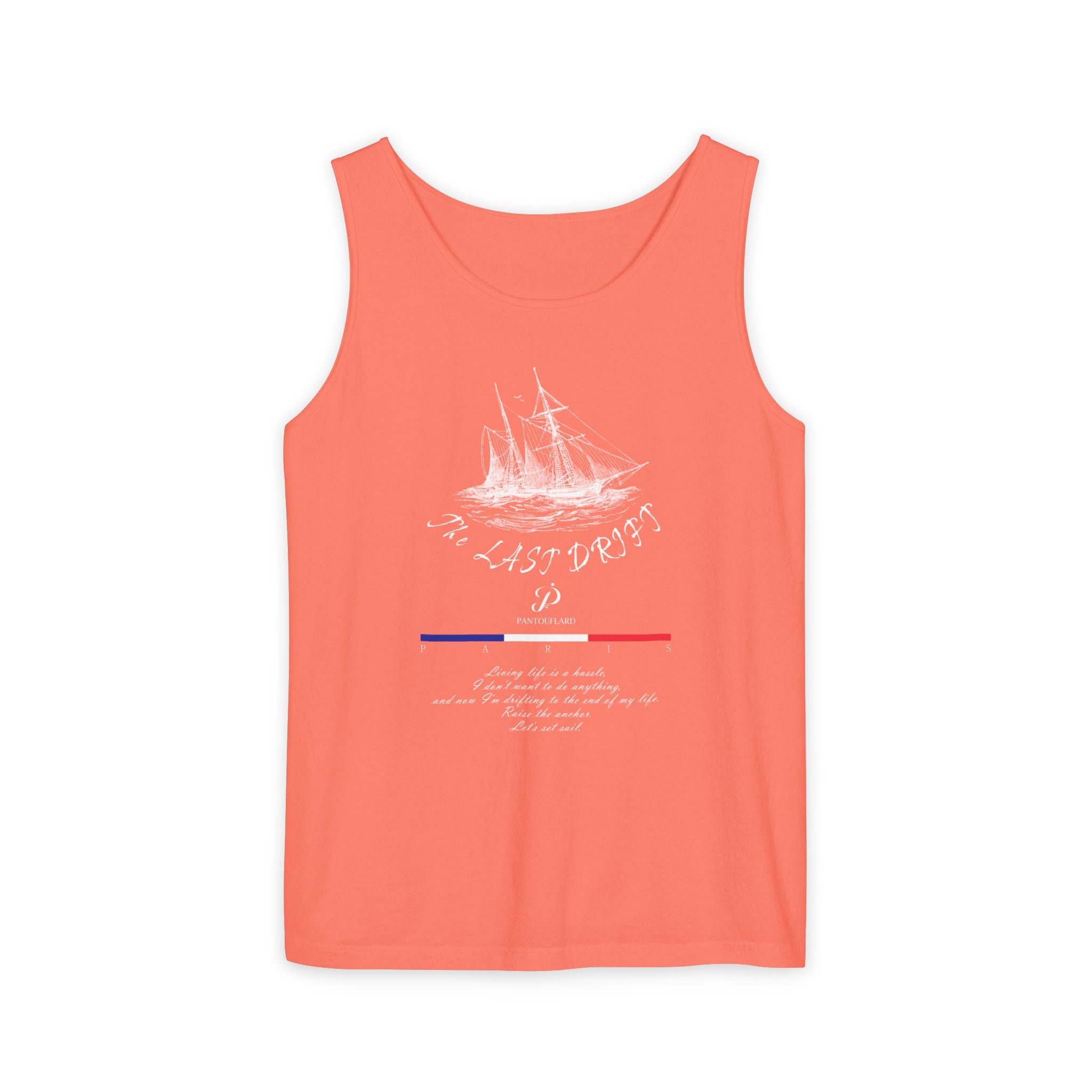 Unisex Black Last Drift Cotton Garment-Dyed Tank Top