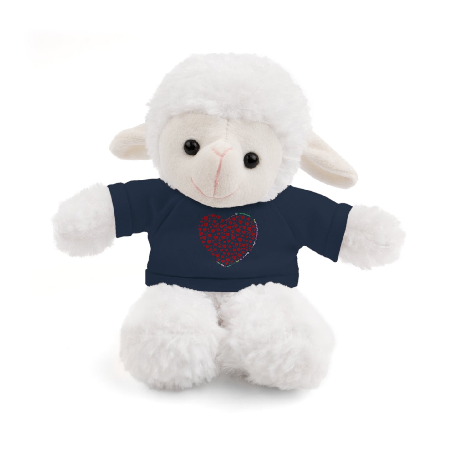 Personalized Stuffed Animal with Red Heart T-Shirt
