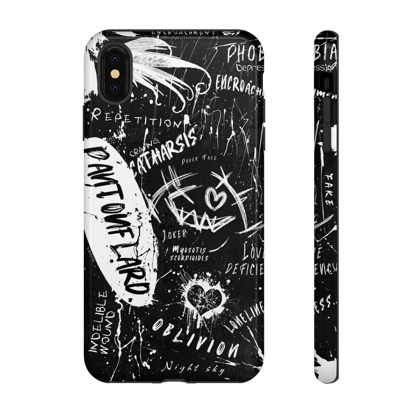 Fundas resistentes: funda atrevida para iPhone, Galaxy, Google Pixel, diseño de grafiti negro, estética urbana, regalo para amantes del arte, accesorios de teléfono modernos, estilo callejero