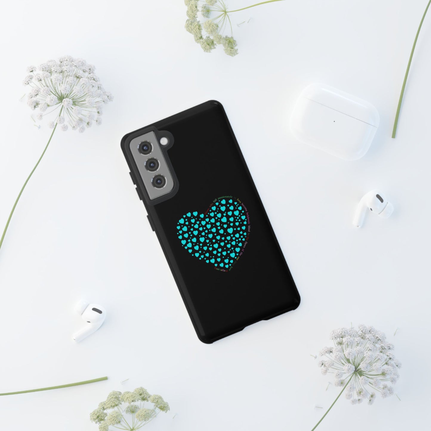 Fundas Mint Heart para teléfonos iPhone, Galaxy, Google Pixel (54 tipos)