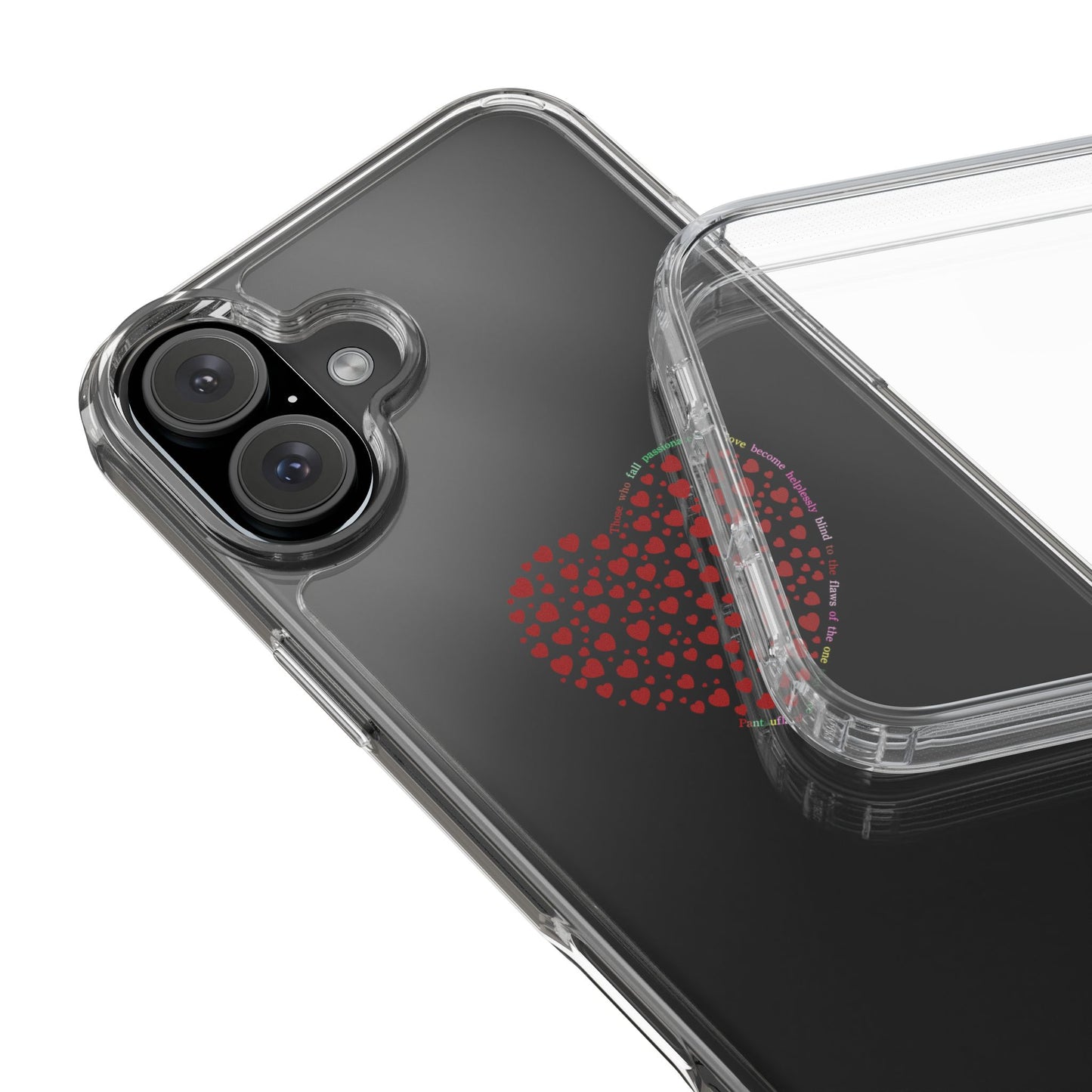 Red Heart Clear Phone Case