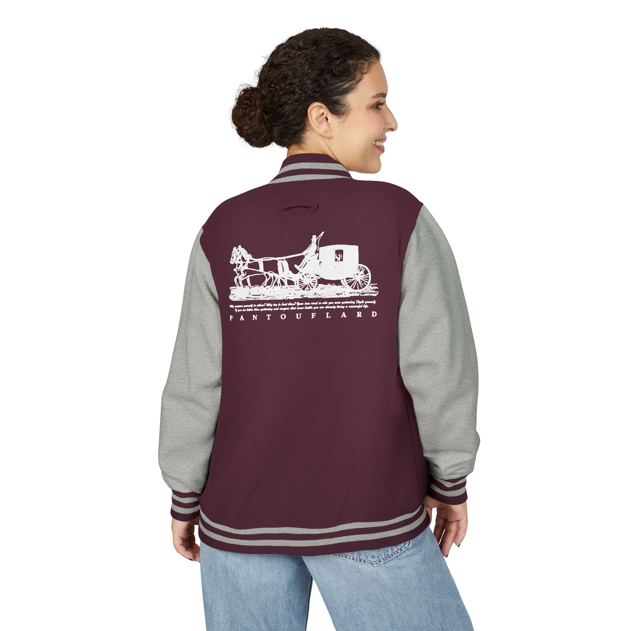 Unisex Navy Pantouflard Carriage Cotton Blend Jacket