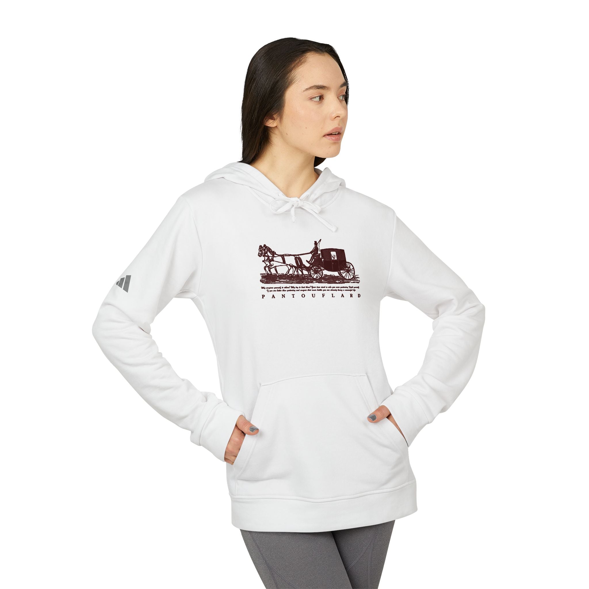 Old Money Tennis Club Hoodie - The Timeless Carriage I (Authentic Adidas Performance Fleece)