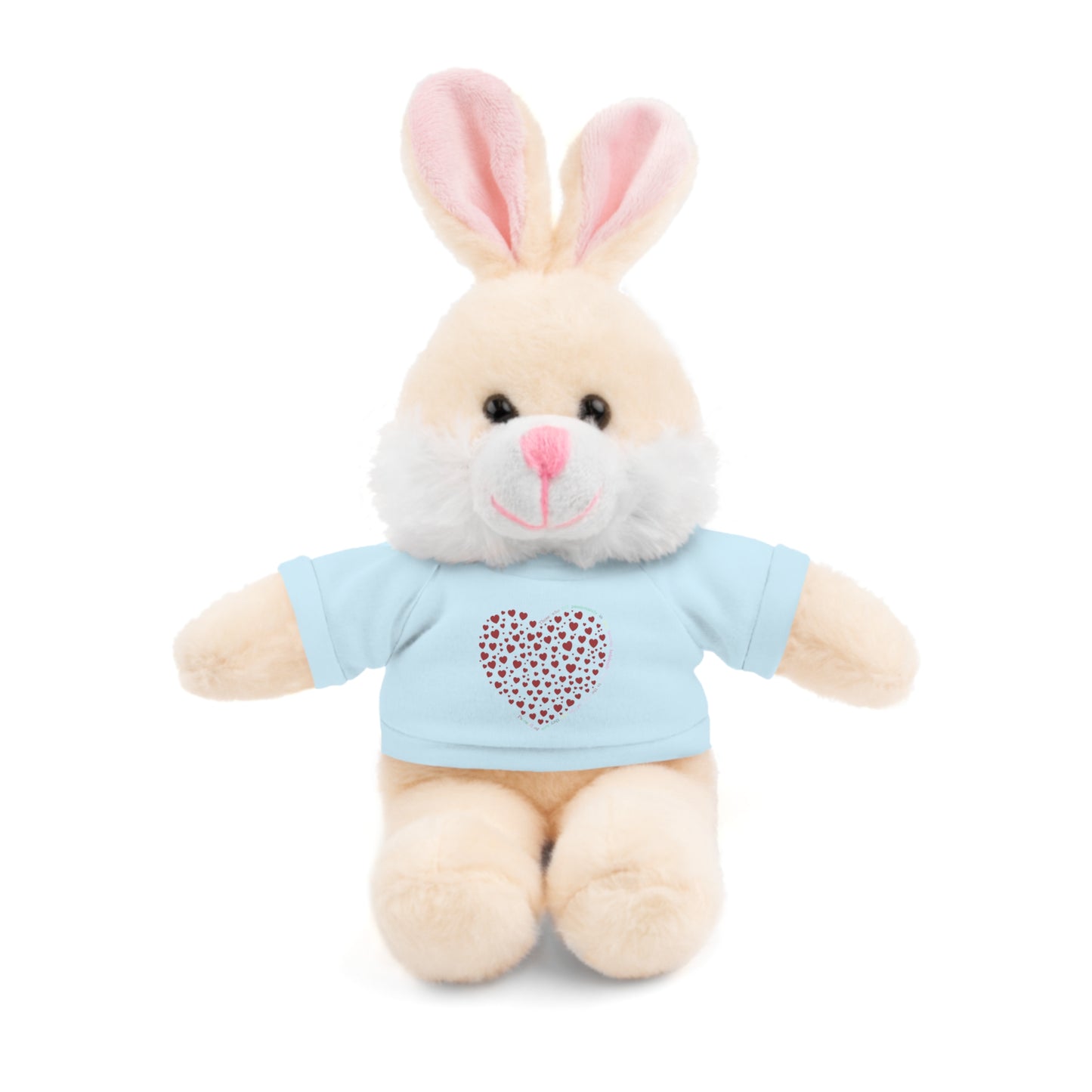 Personalized Stuffed Animal with Red Heart T-Shirt