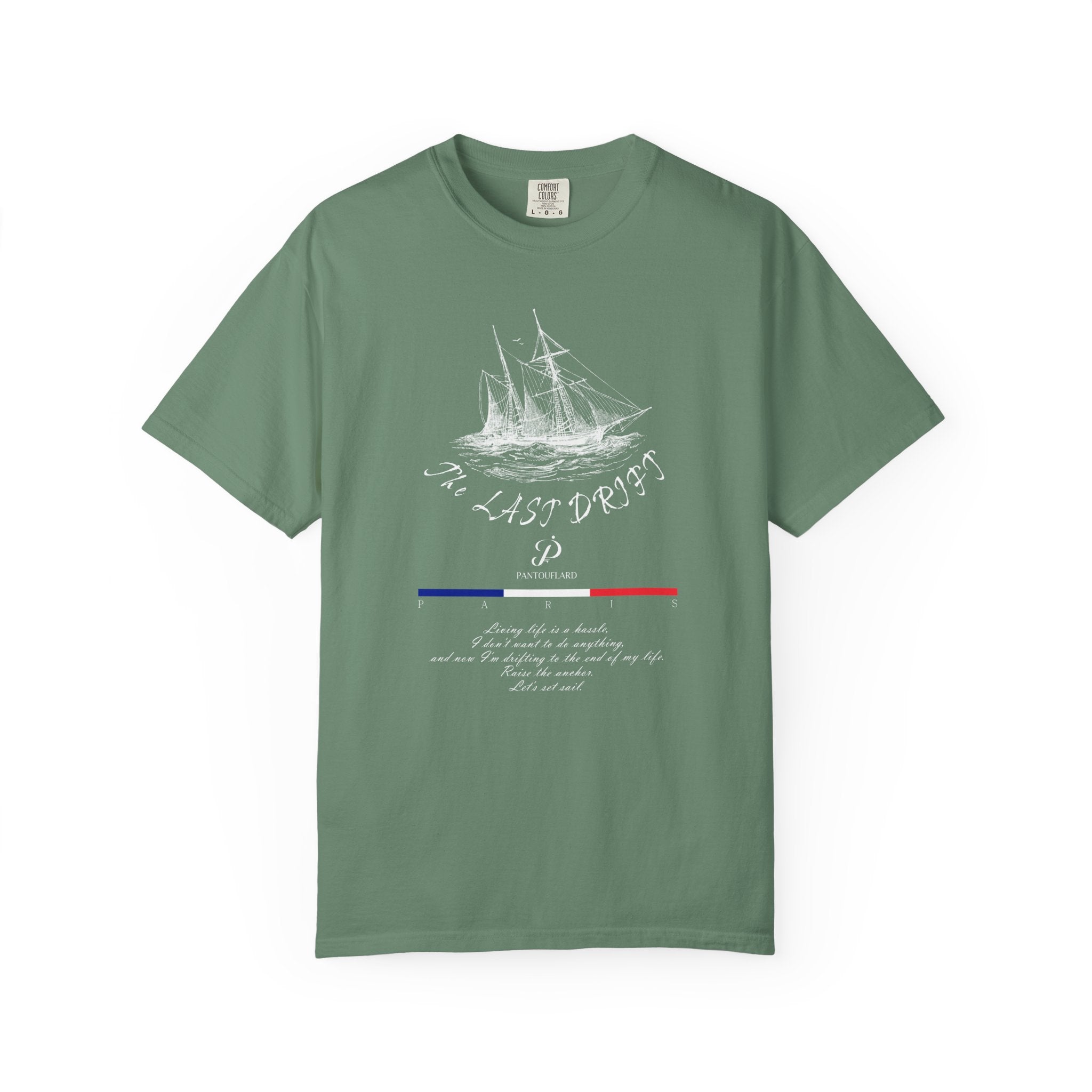 Unisex Navy Blue Nautical Ship The Last Drift 100% Cotton T-shirt