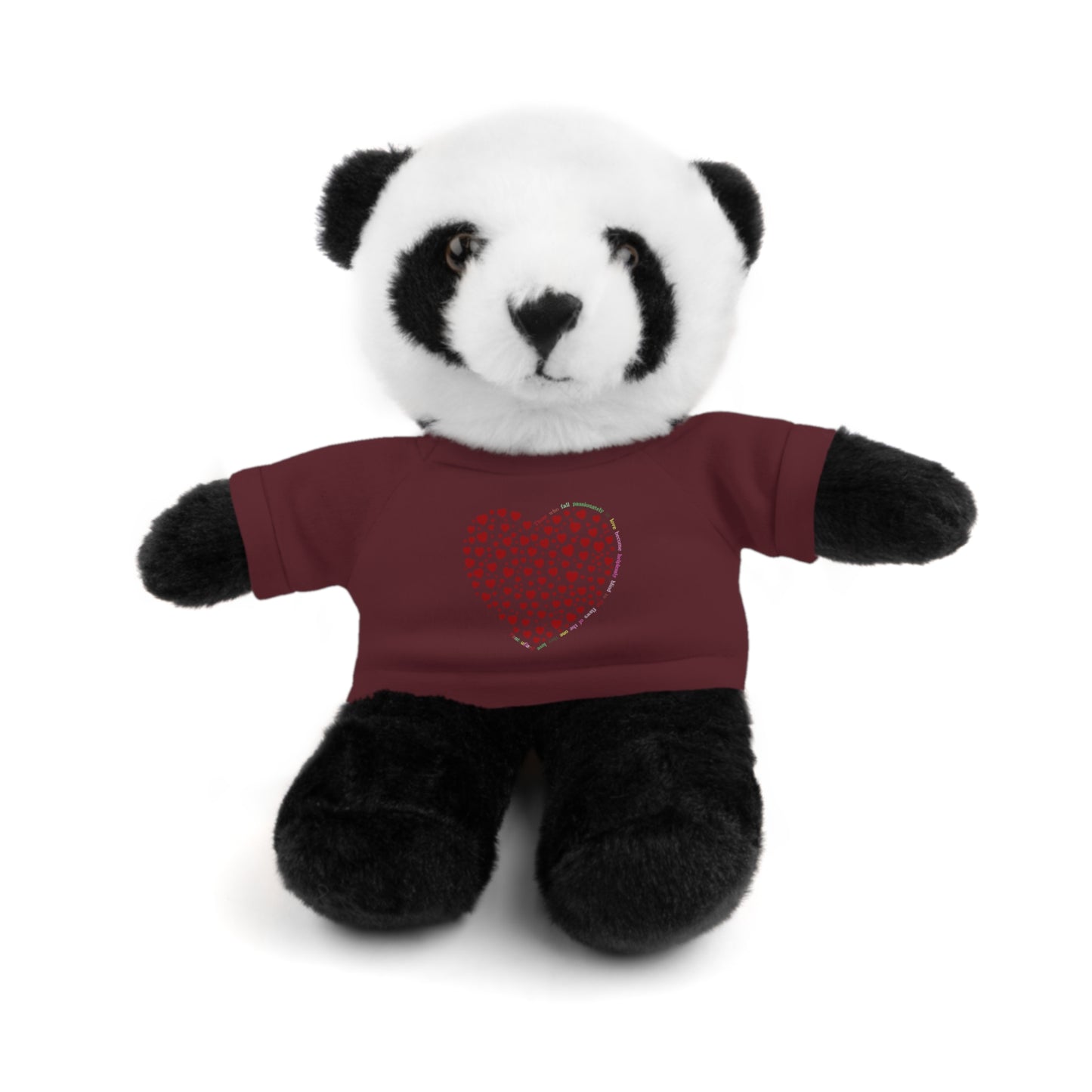 Personalized Stuffed Animal with Red Heart T-Shirt