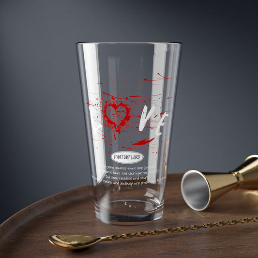 Love Mixing Glass, 16oz - Perfect for Home Bars, Weddings, Anniversaries, Valentine's Day Gift, Unique Drinkware