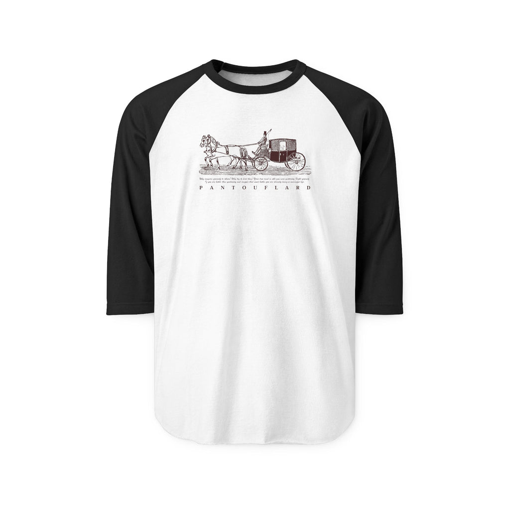 Unisex White Carriage Cotton Raglan Shirt