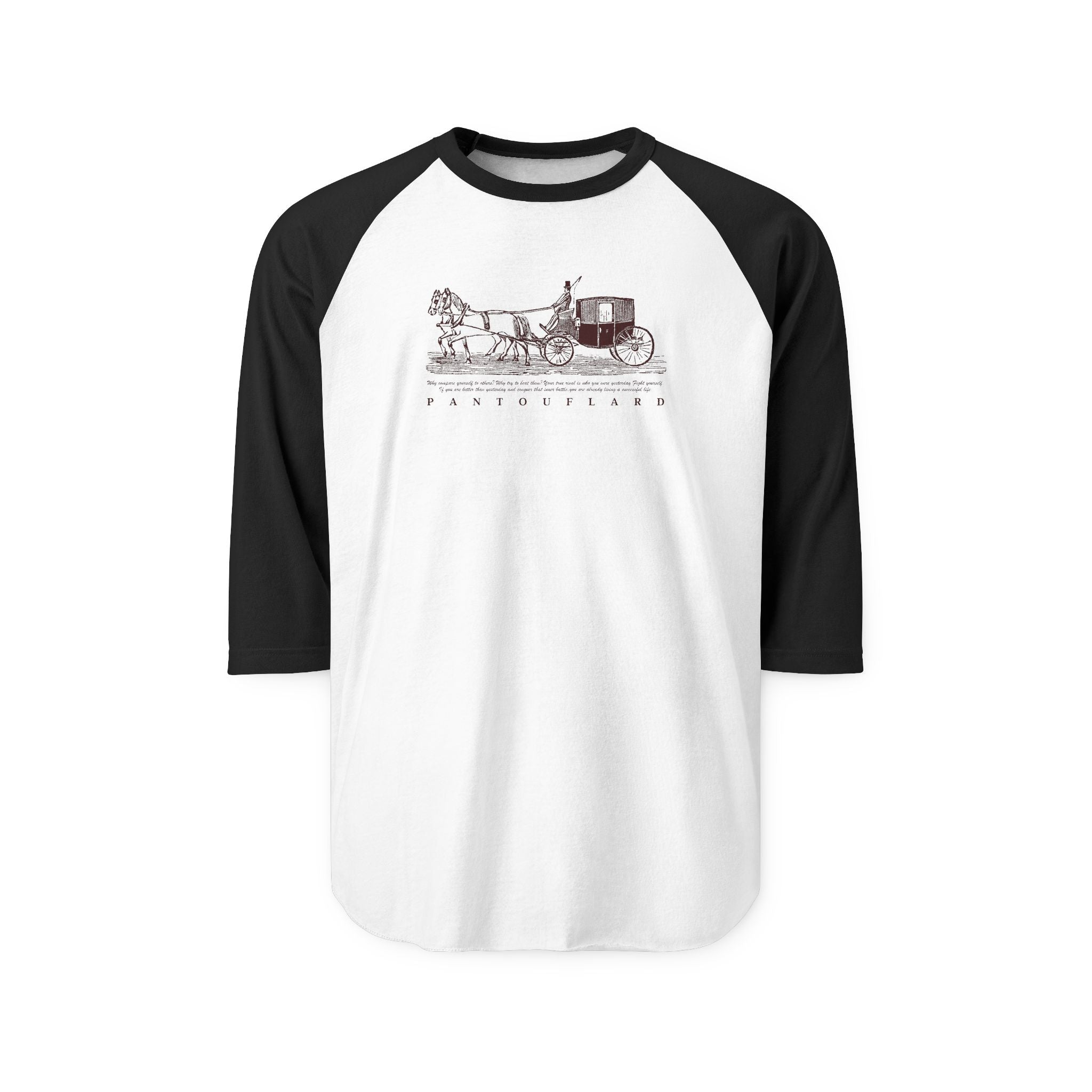 Unisex White Carriage Cotton Raglan Shirt