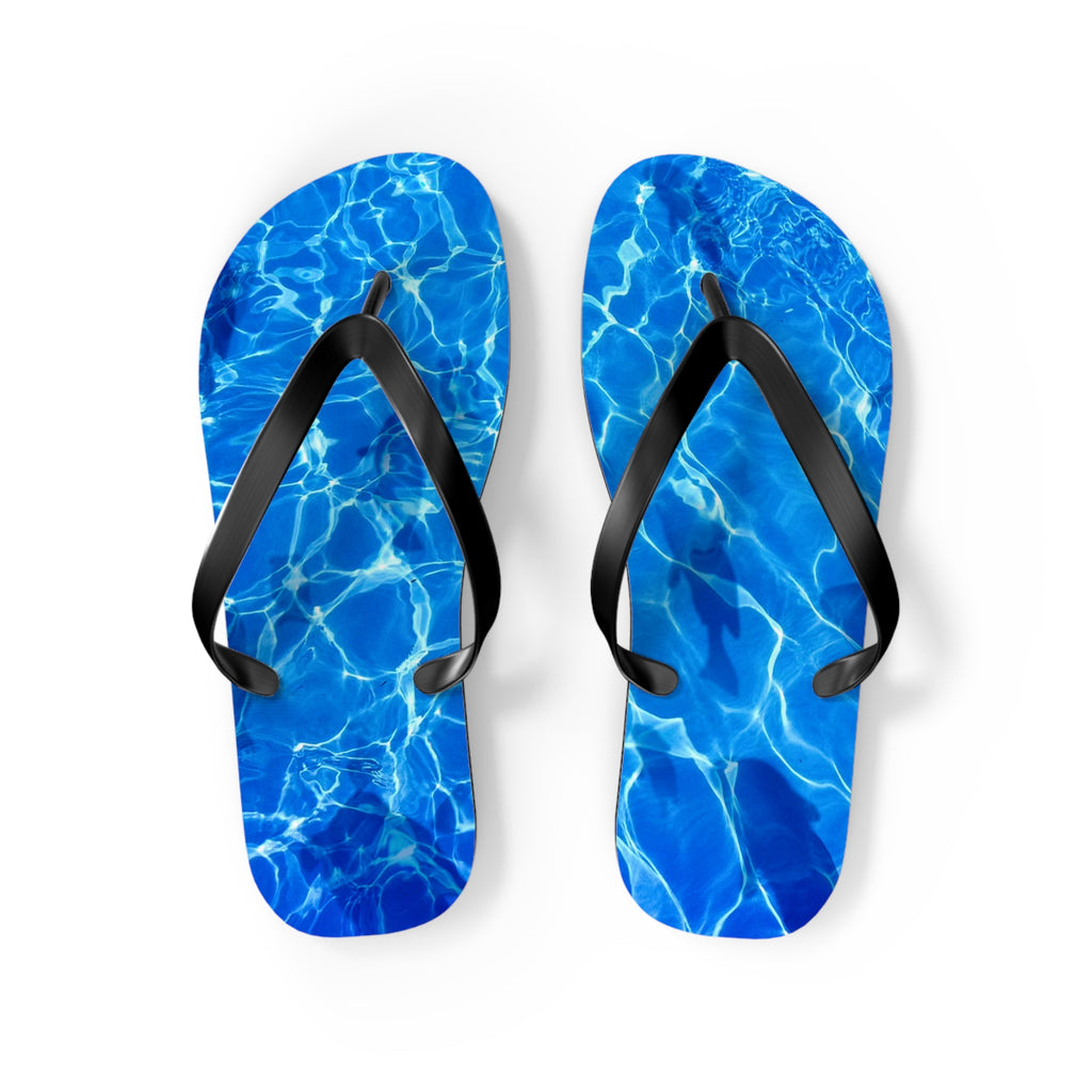 Chanclas tropicales elegantes Blue Waves, calzado de playa, sandalias de verano, esenciales para vacaciones, fiestas en la piscina, diversión bajo el sol