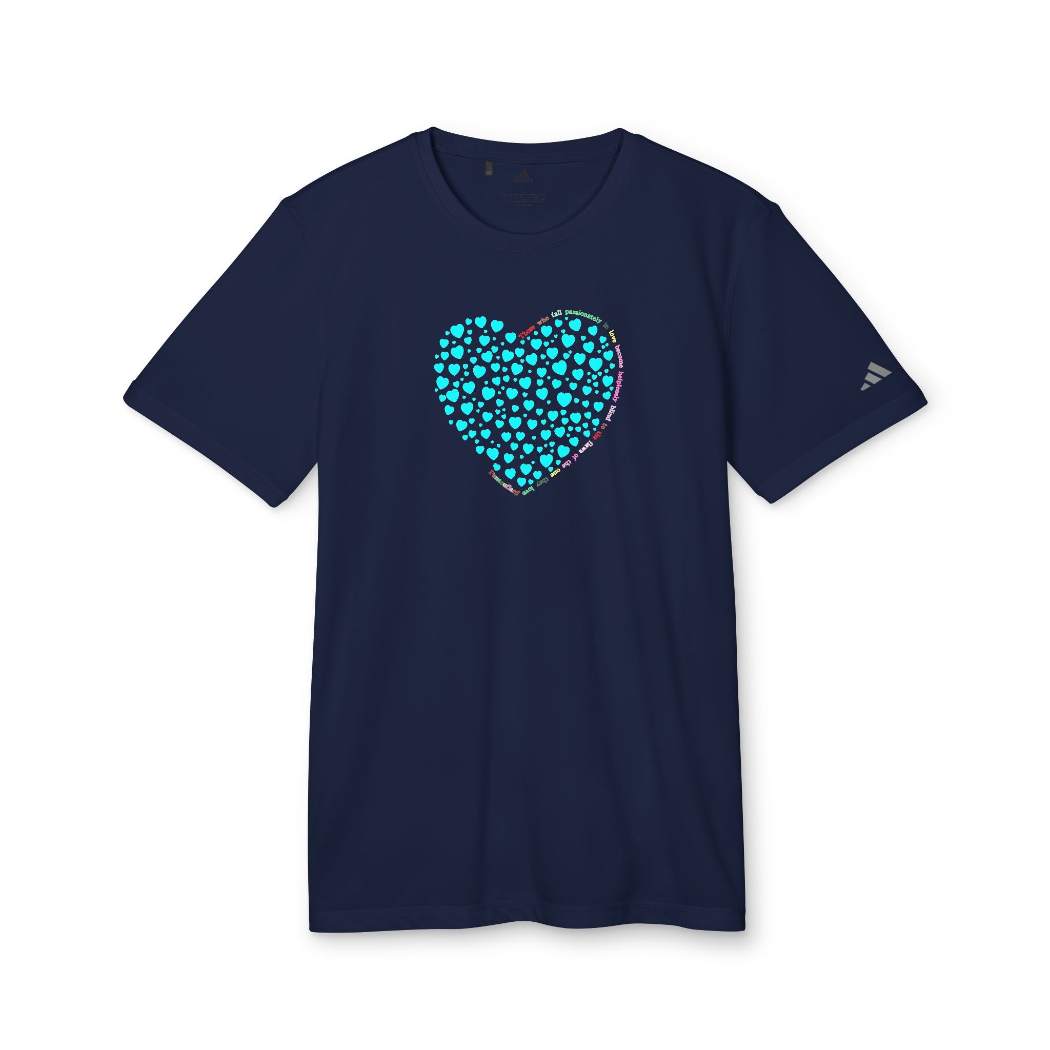 Camiseta Deportiva Unisex Adidas® con Diseño de Corazón Menta