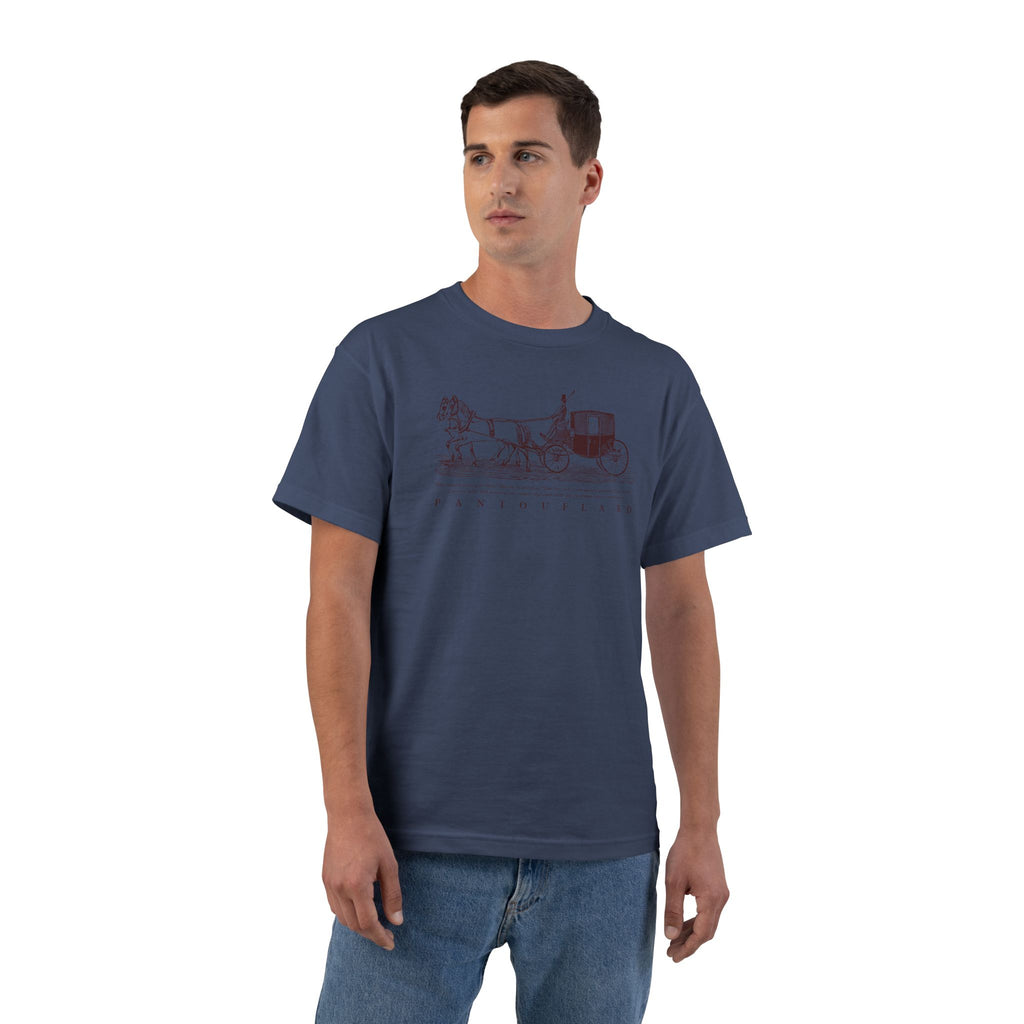 Unisex Burnt Orange Vintage Carriage Graphic 100% Cotton T-Shirt