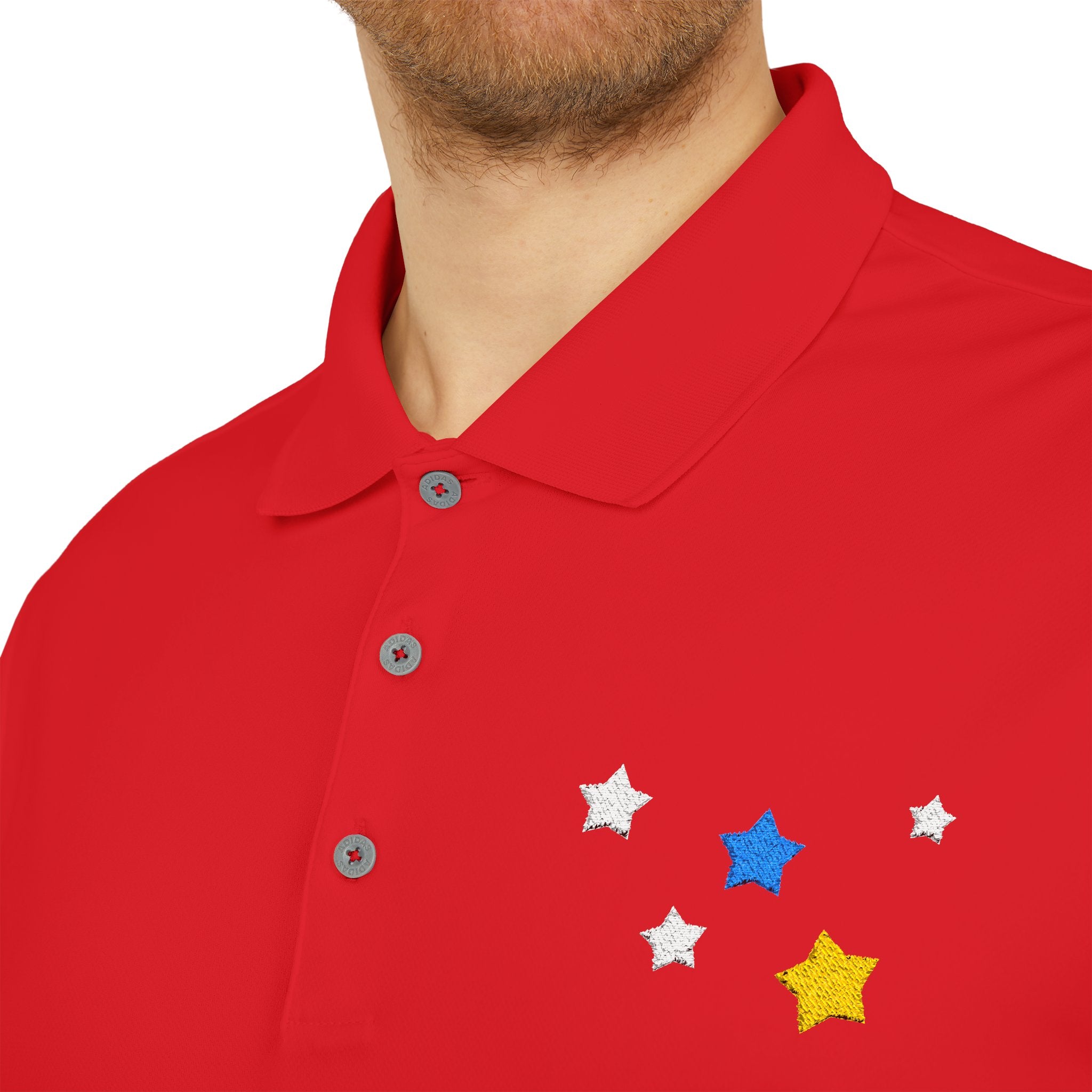 Adidas Unisex Cassiopeia Constellation Embroidered Polo - W-Shape Performance Shirt