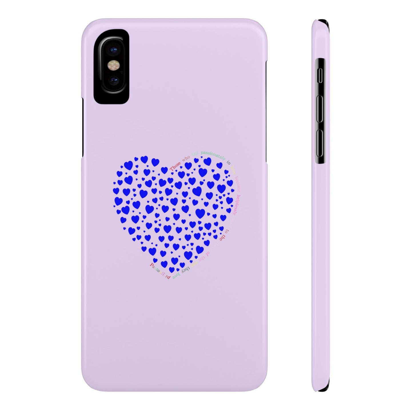 Funda delgada para iPhone Blue Heart