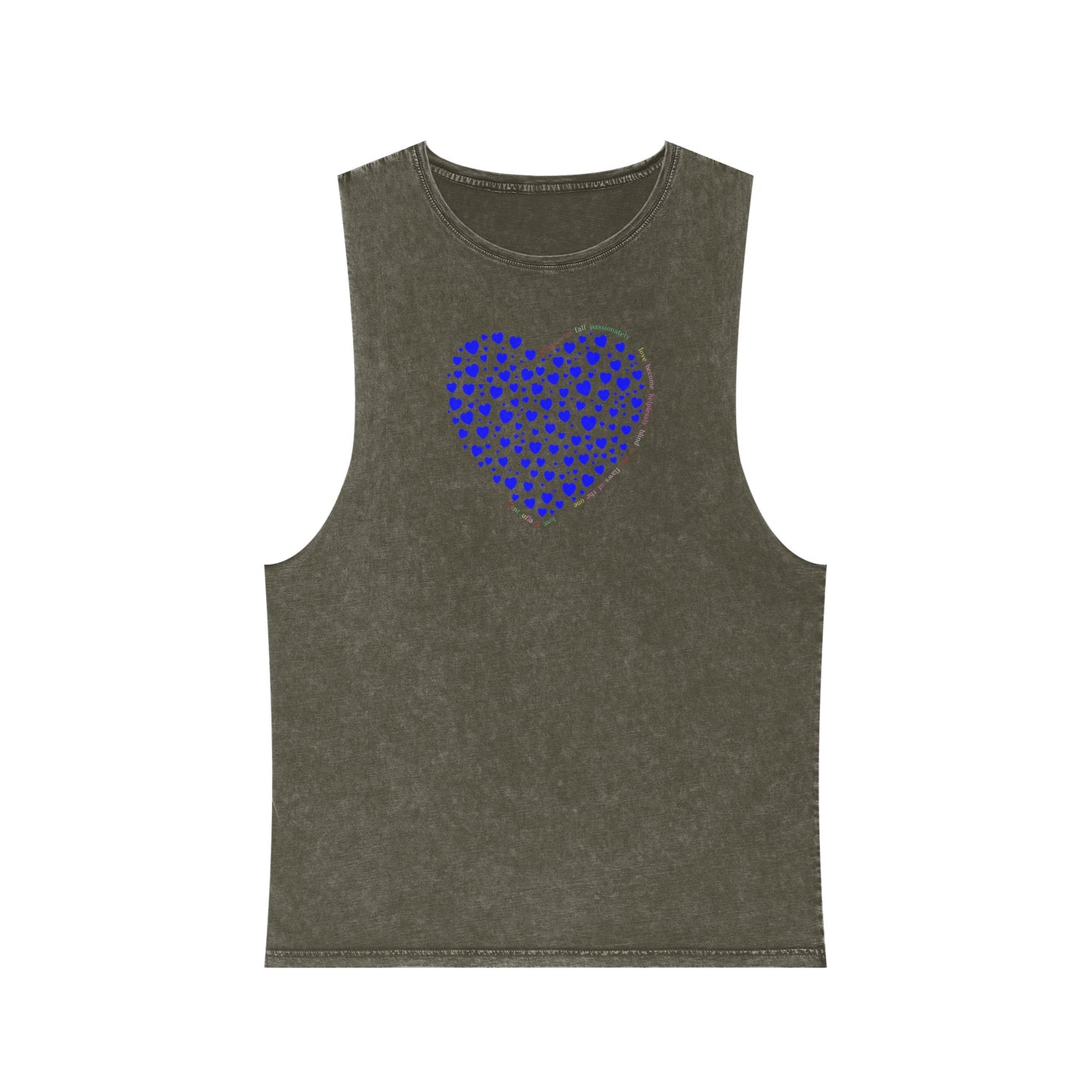 Unisex Casual Tank Top (Blue Heart)