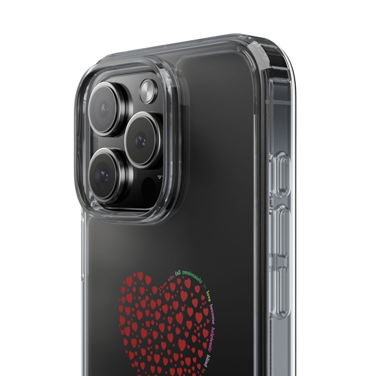 Red Heart Clear Phone Case