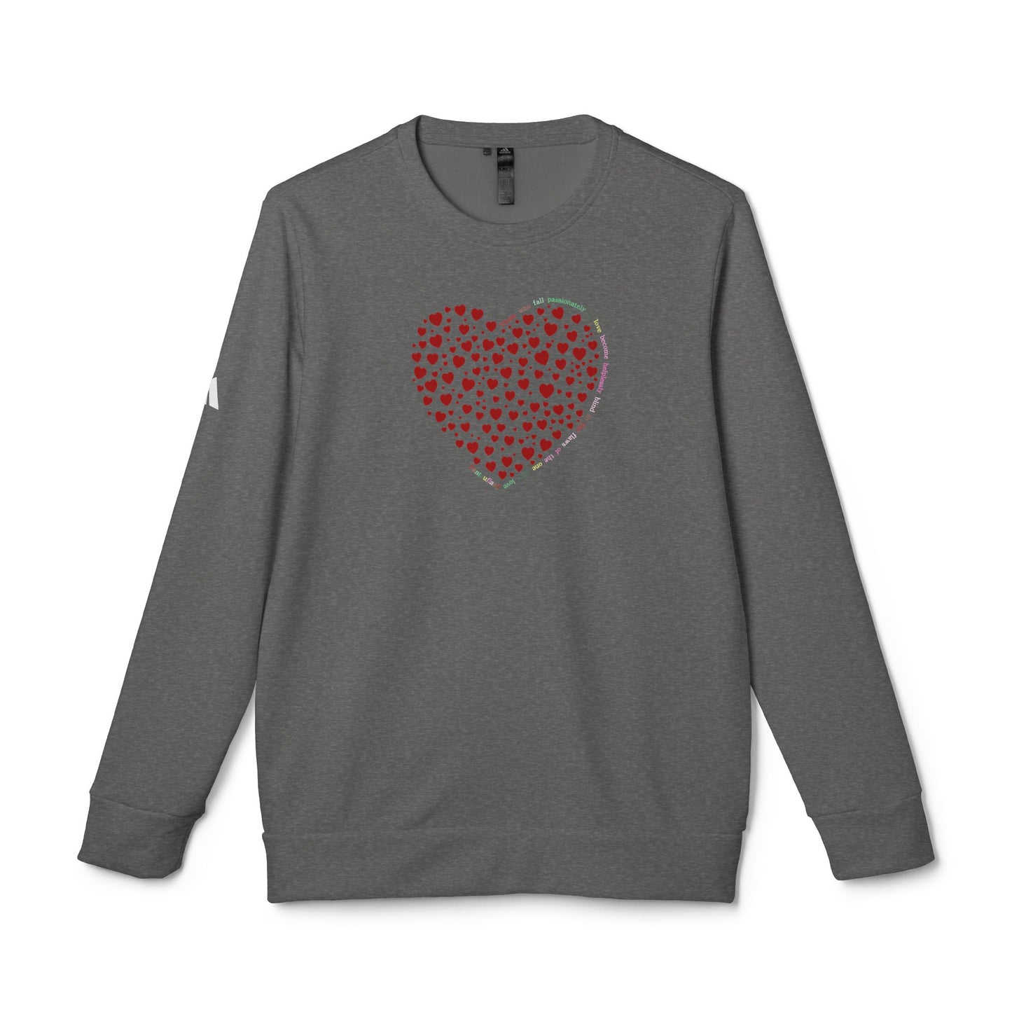 Adidas Unisex  Crewneck Sweatshirt with Red Heart Design