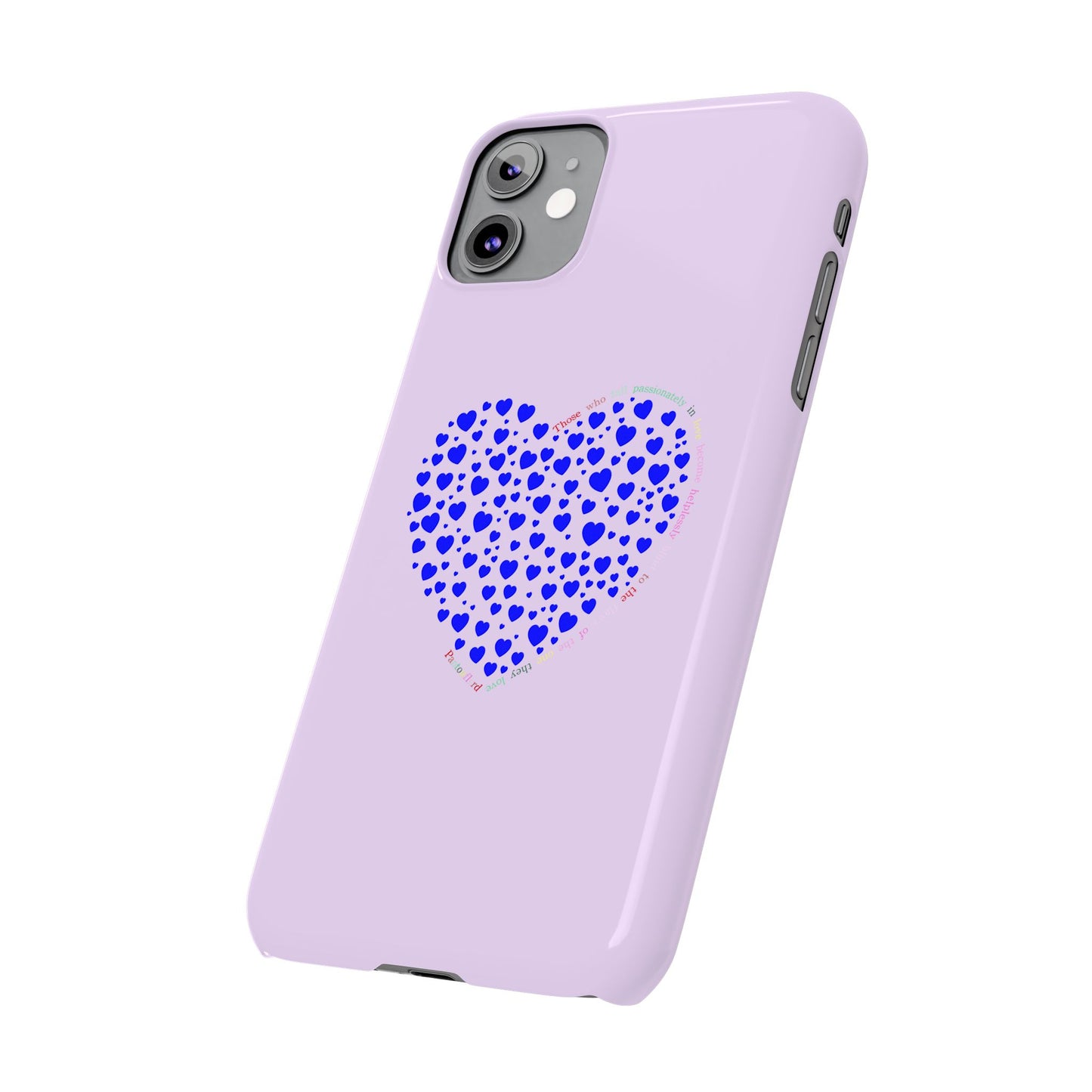 Funda delgada para iPhone Blue Heart