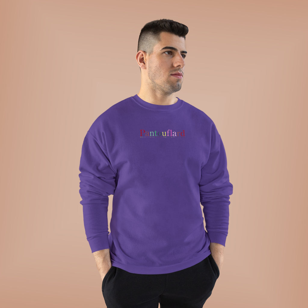 Sustainable Pantouflard Logo Crewneck - Hanes EcoSmart Fleece Sweatshirt (Essential Streetwear)