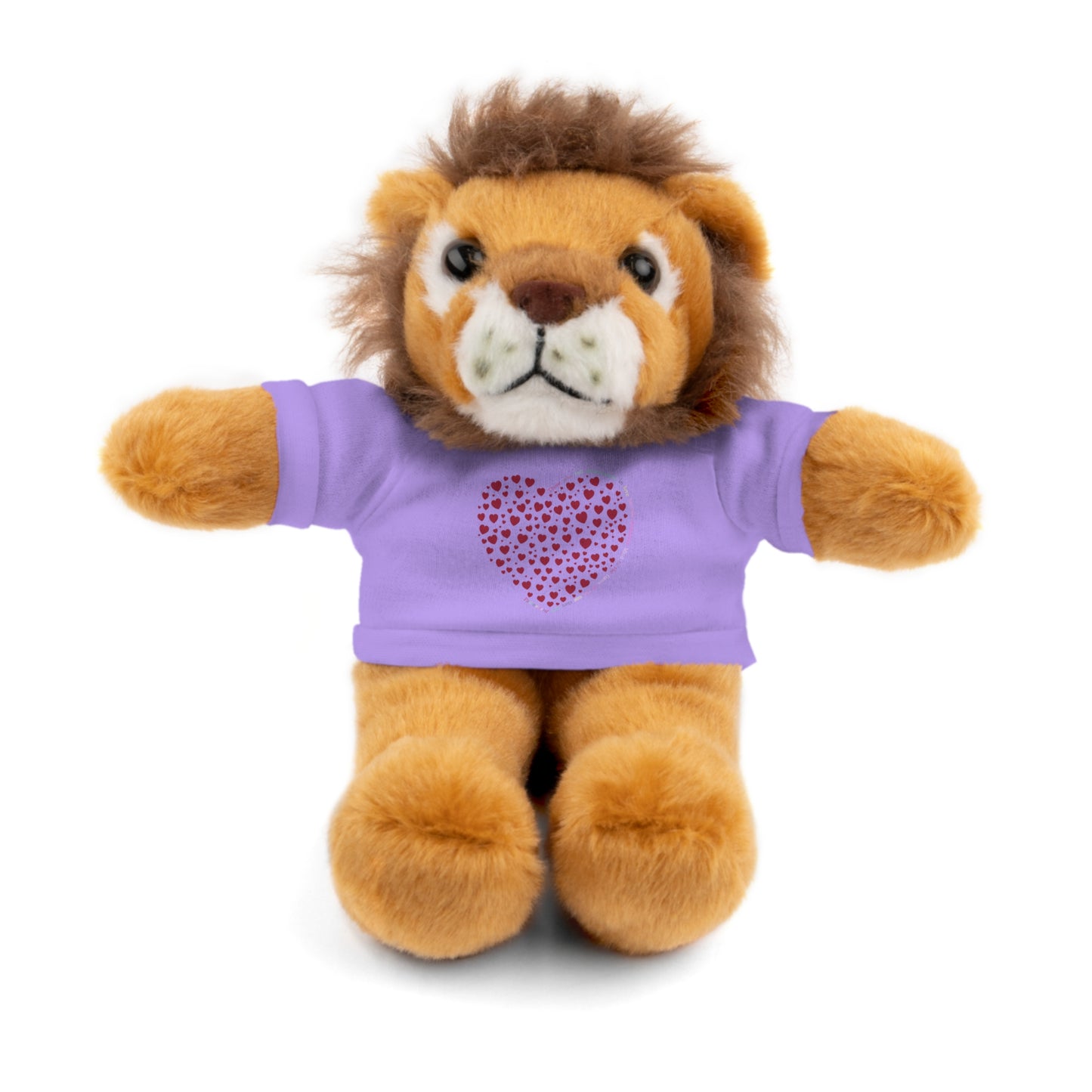 Personalized Stuffed Animal with Red Heart T-Shirt