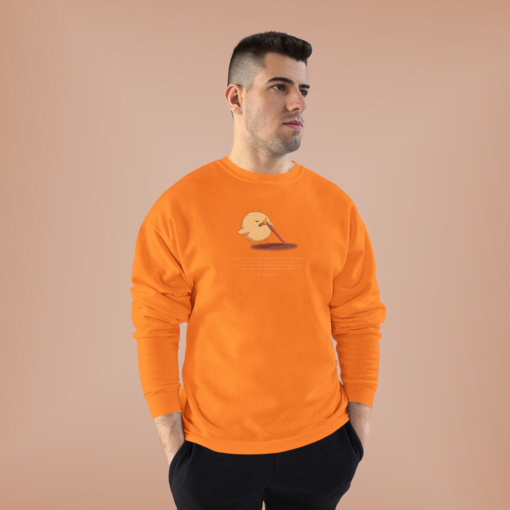 Funny Early Bird Parody Sweatshirt | "The Late Bird Gets The Feast" Sarcastic Quote | Hanes Soft Eco-Fleece Pullover (S-3XL)