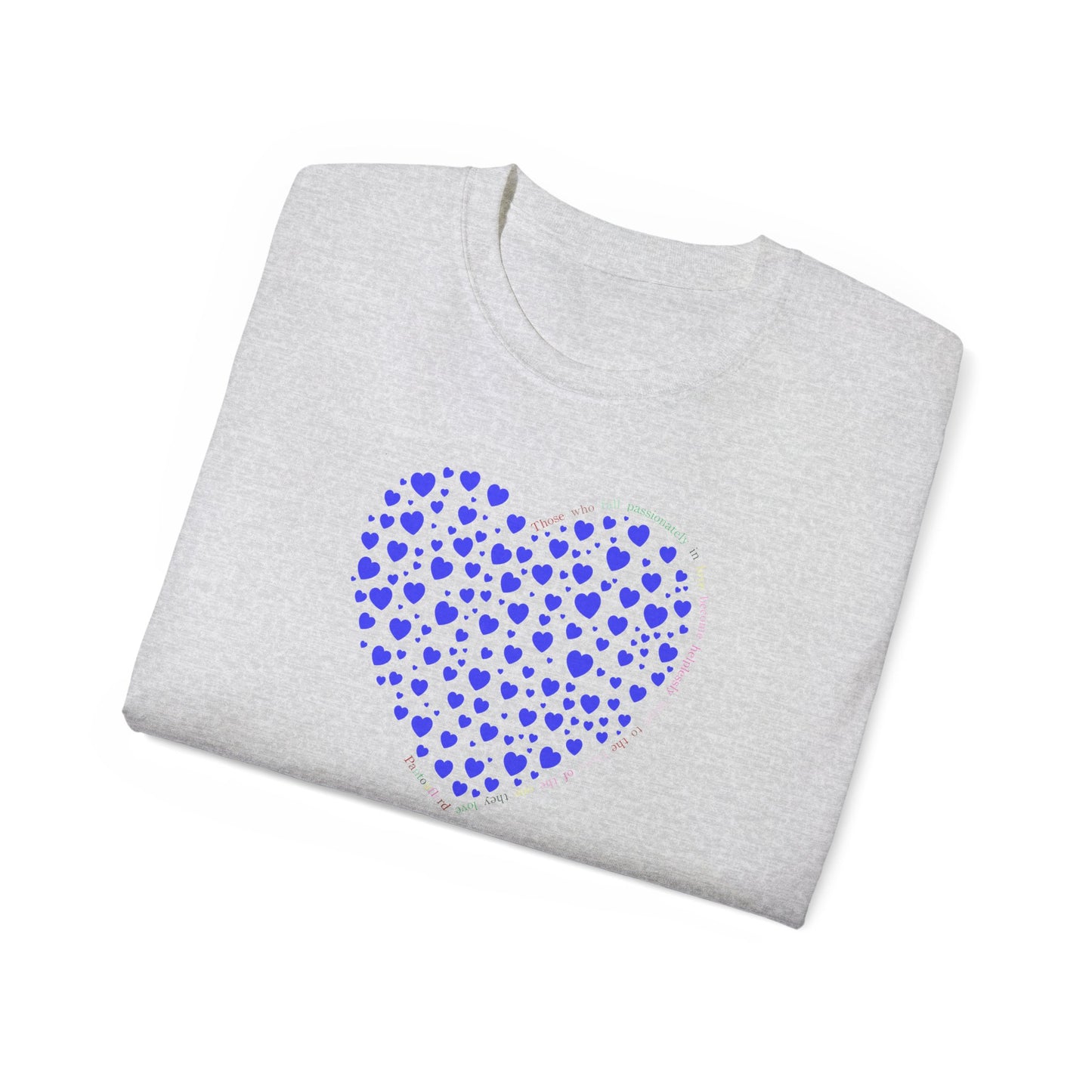 Blue Heart Unisex short sleeved T-shirt