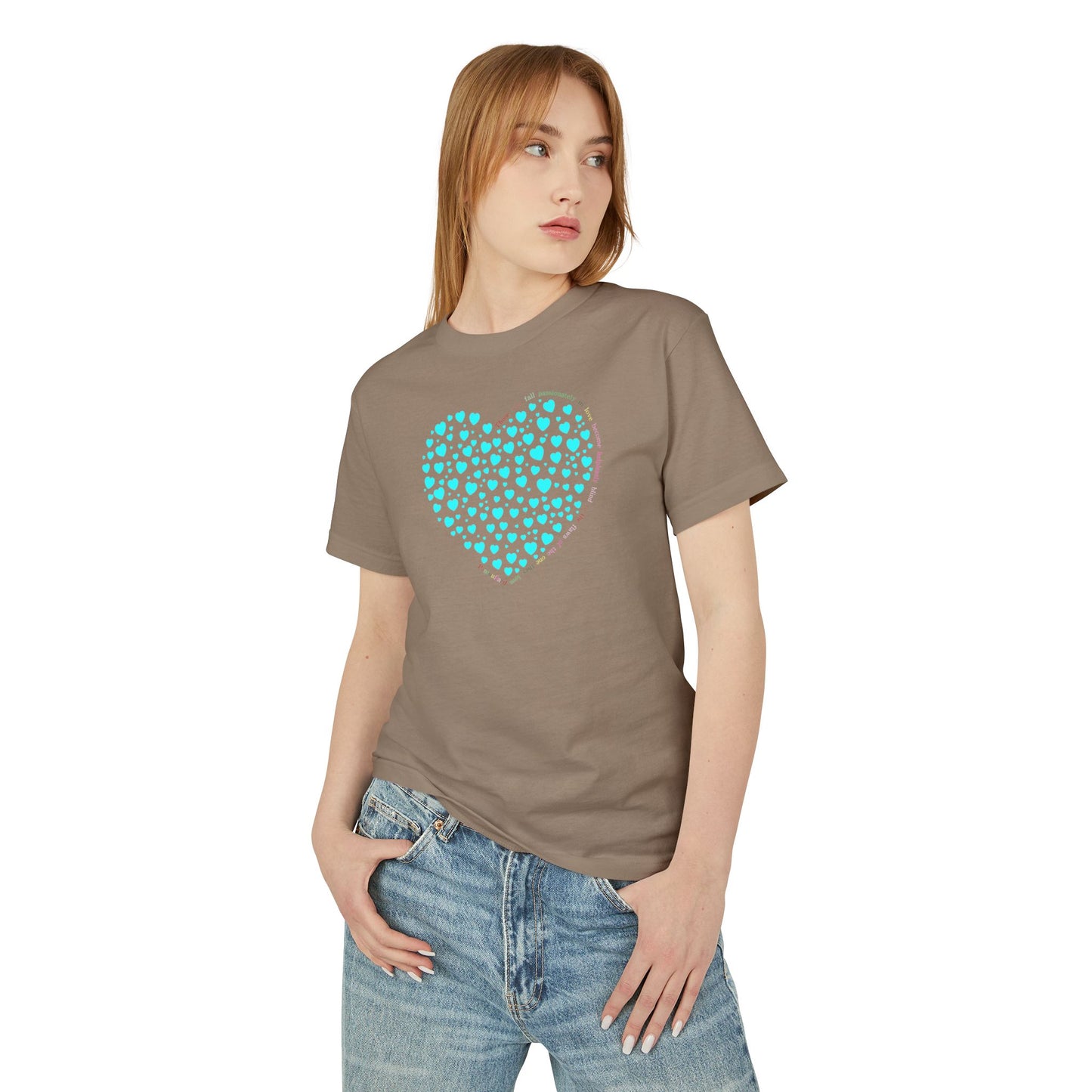 Mint Heart Unisex-Hemd aus schwerer Baumwolle