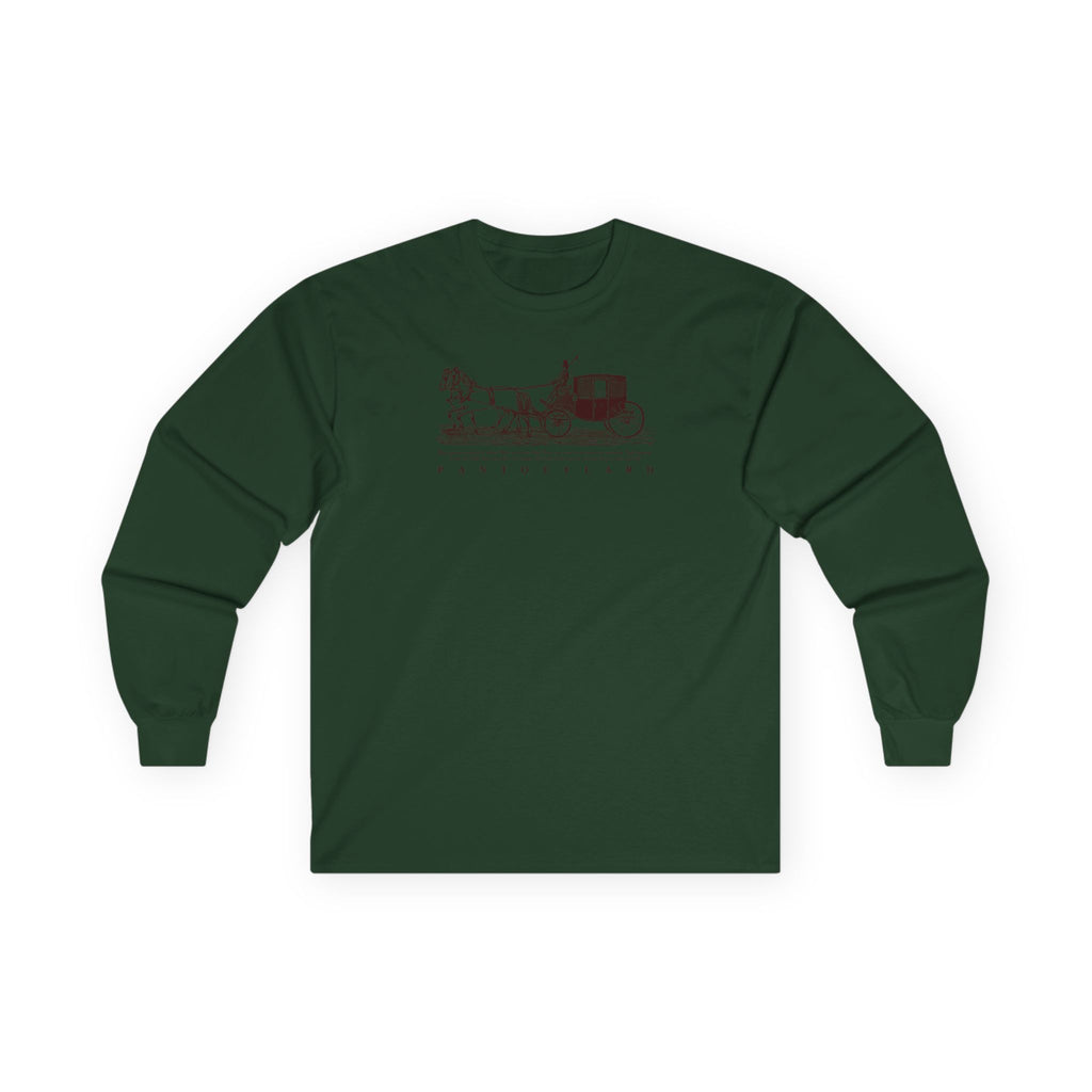 Unisex Sport Grey Pantouflard Carriage Cotton Blend Long Sleeve Tee