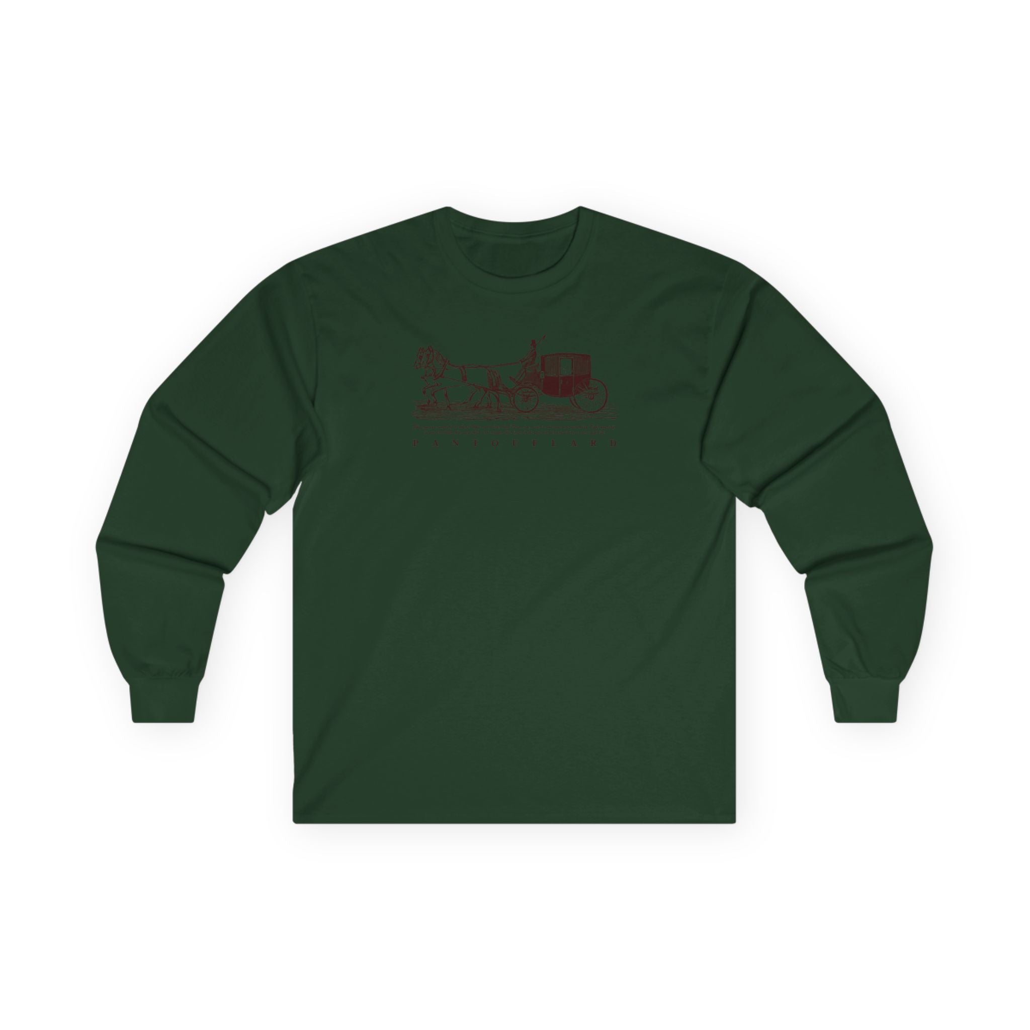 Unisex Sport Grey Pantouflard Carriage Cotton Blend Long Sleeve Tee