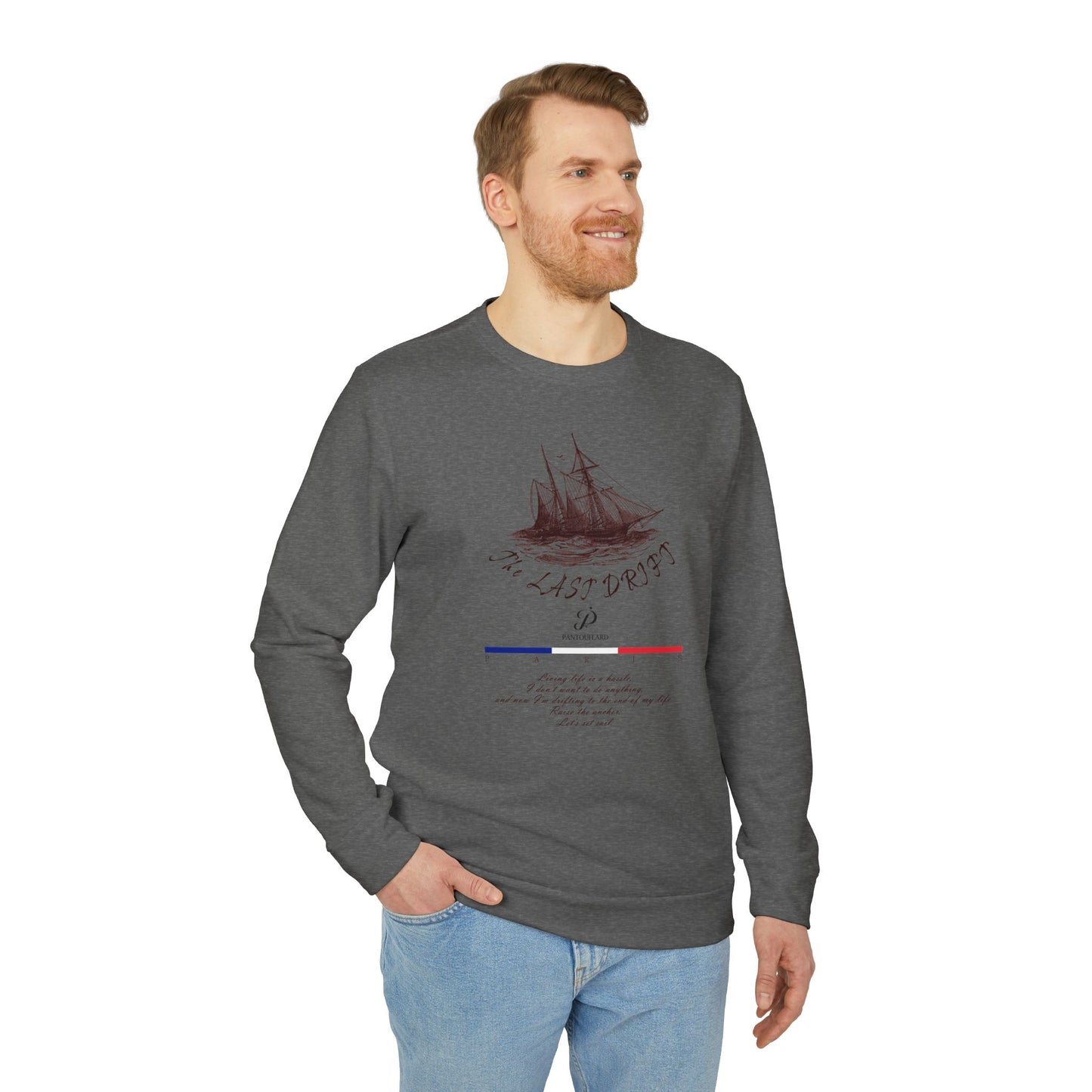 Adidas Nautical Adventure Crewneck Sweatshirt, Unisex Fleece Sweatshirt, Cozy Winter Apparel, Ideal Gift for Sailors, Comfortable Casual Wear