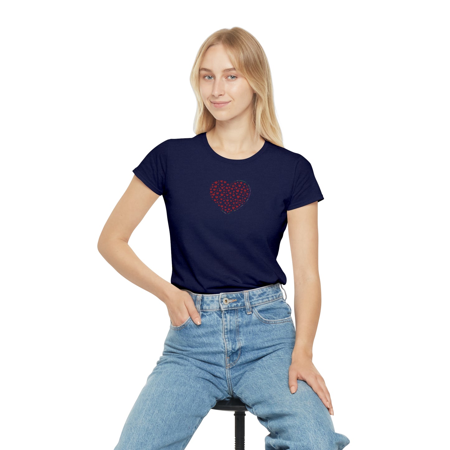 Slim fit Women's T-Shirt (Red Heart)