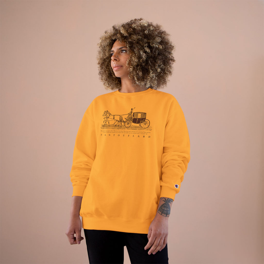 Old Money Equestrian Champion Crewneck - Royal Burgundy Carriage (Authentic Varsity Heritage)