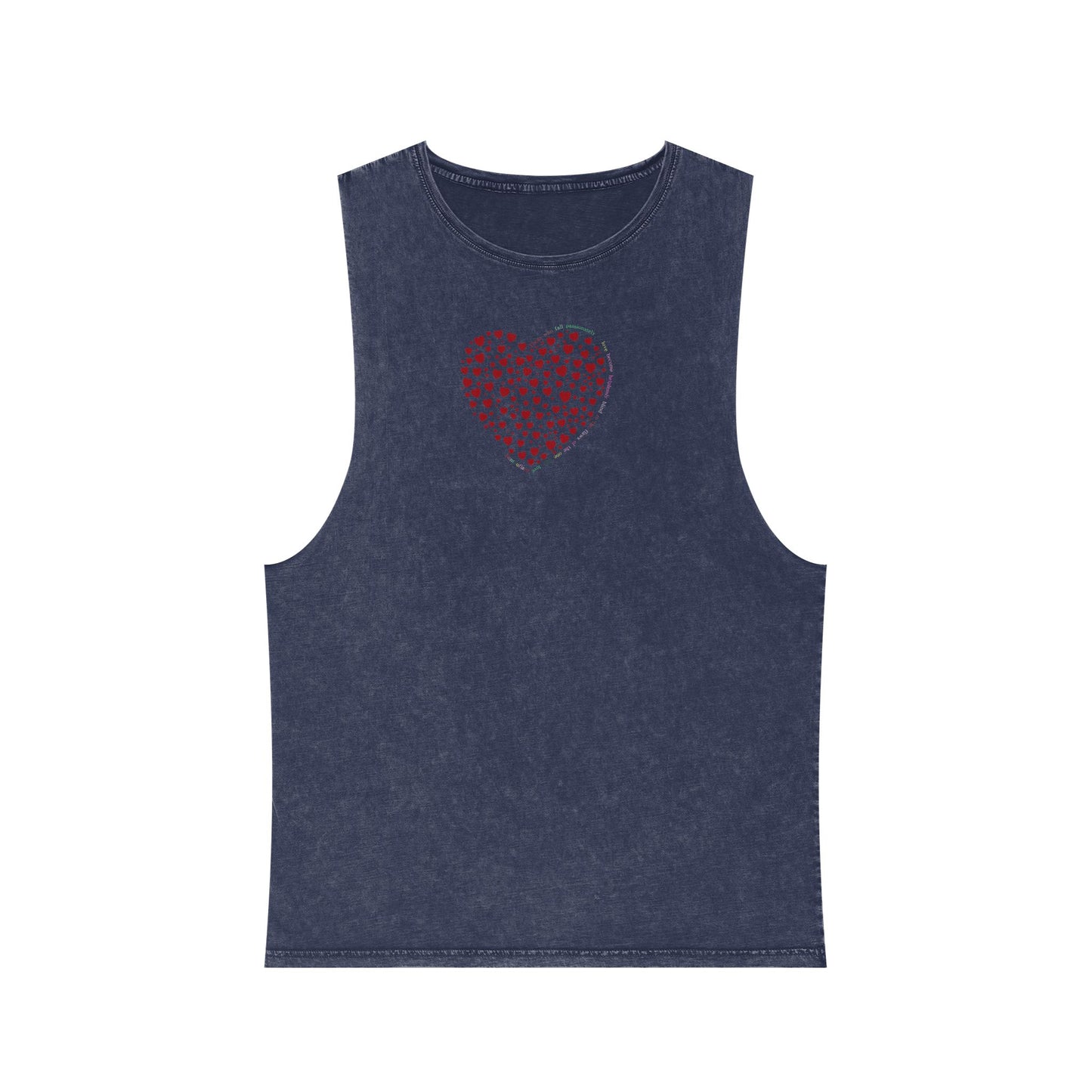 Unisex Casual Tank Top (Red Heart)