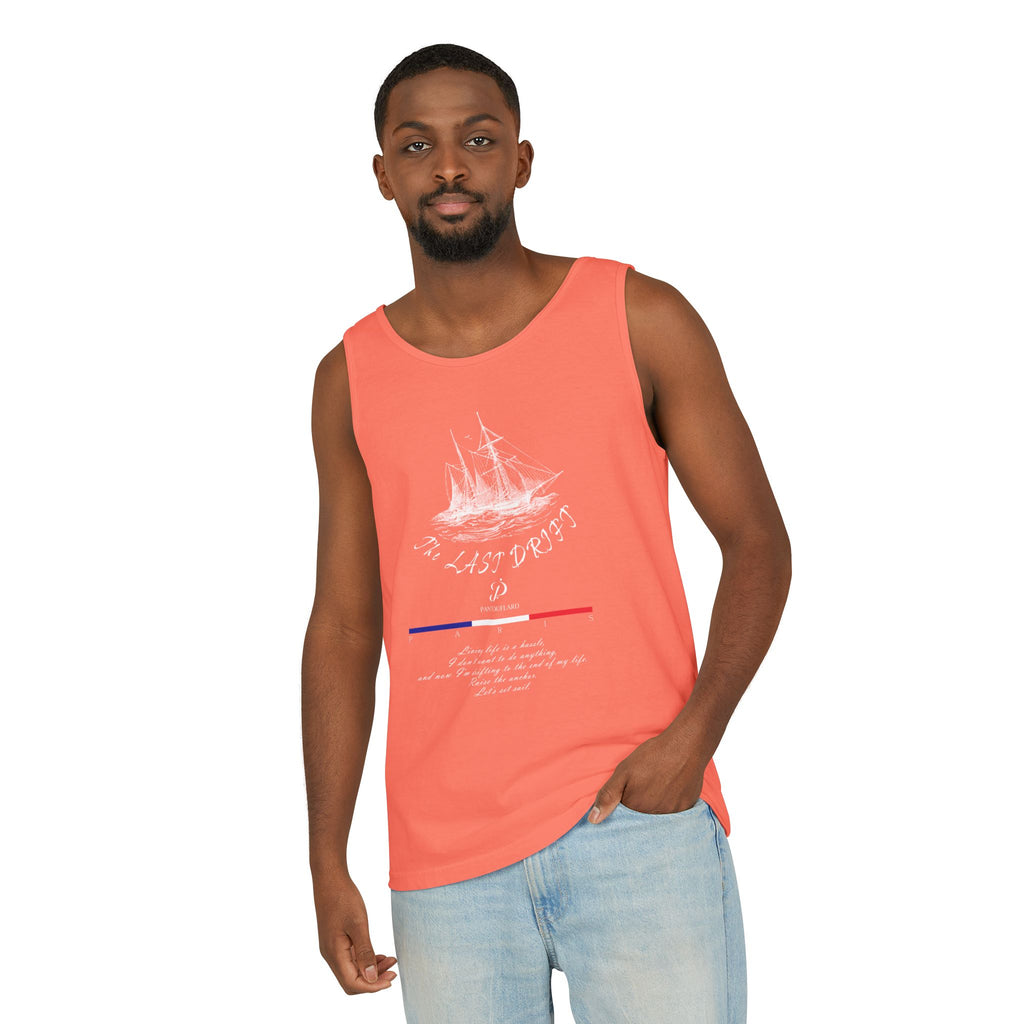 Unisex Black Last Drift Cotton Garment-Dyed Tank Top