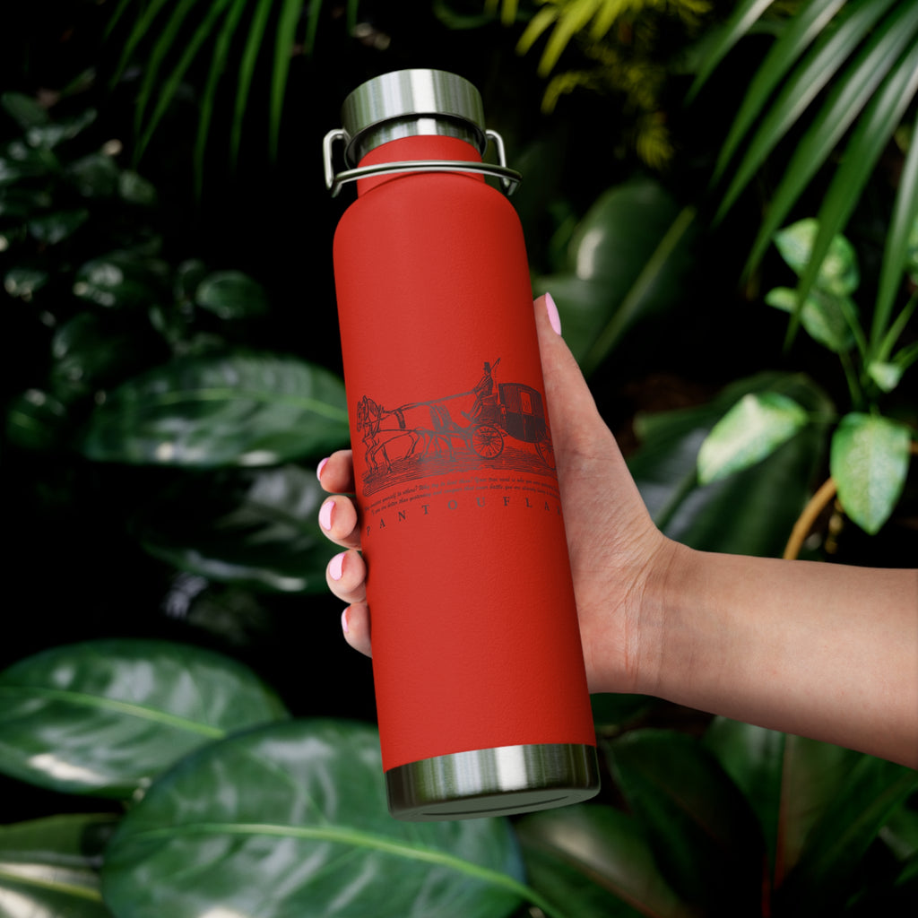 Orange Vintage Carriage Quote 22oz Copper Vacuum Insulated Bottle