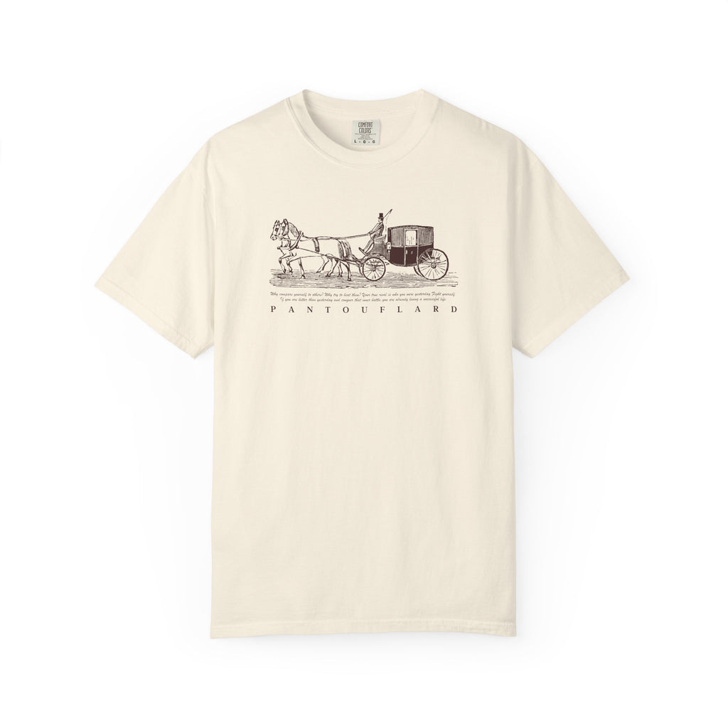 Unisex Burnt Orange Vintage Horse Carriage 100% Cotton T-shirt