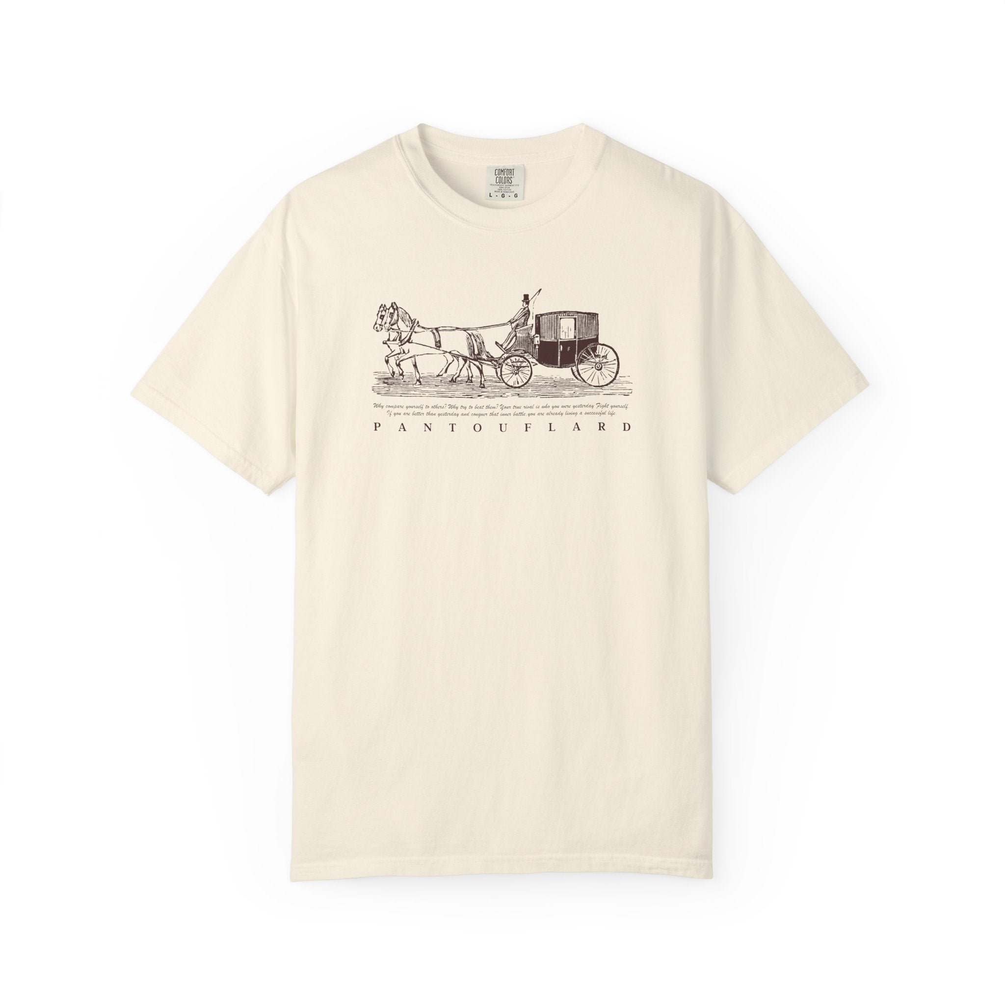 Unisex Burnt Orange Vintage Horse Carriage 100% Cotton T-shirt