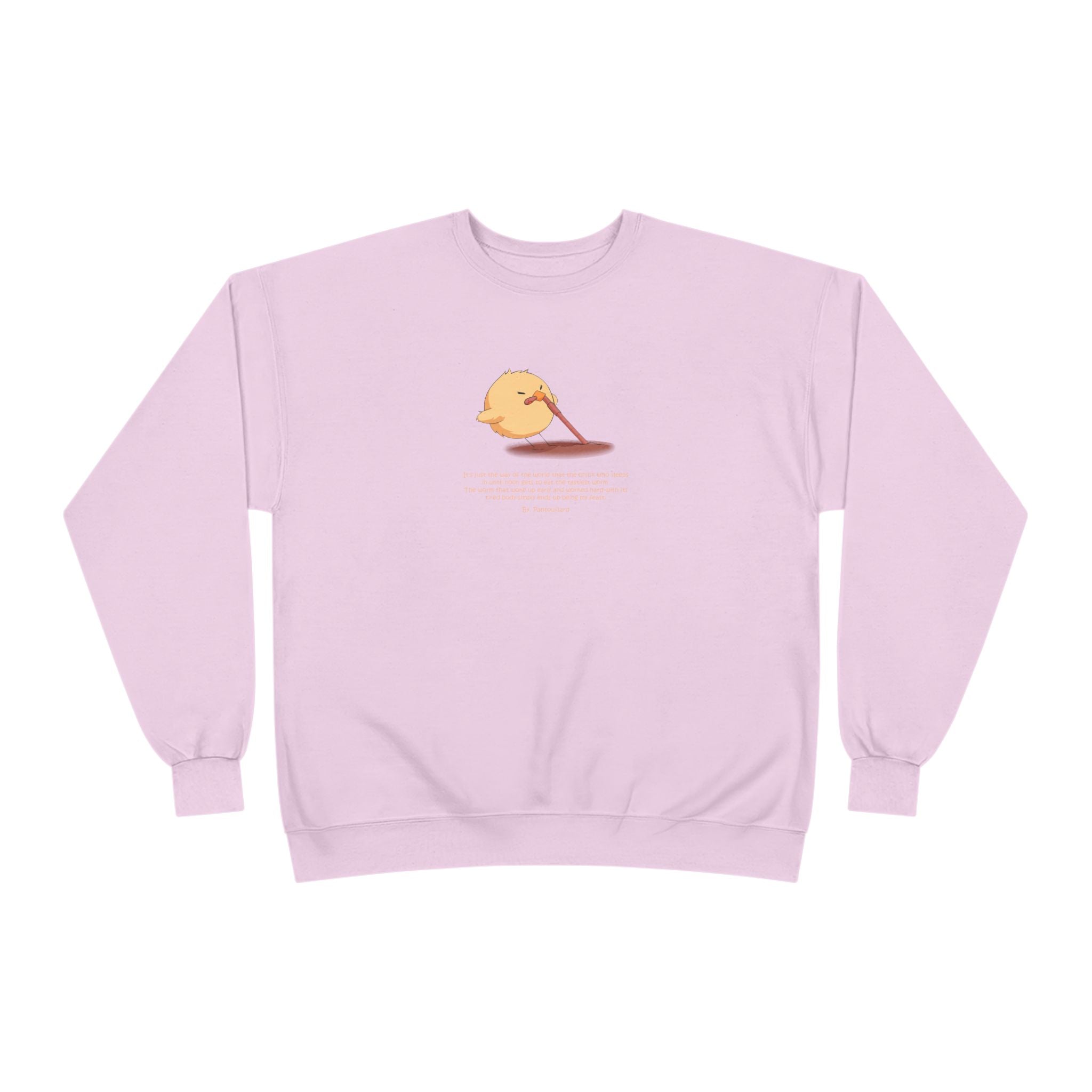 Funny Early Bird Parody Sweatshirt | "The Late Bird Gets The Feast" Sarcastic Quote | Hanes Soft Eco-Fleece Pullover (S-3XL)
