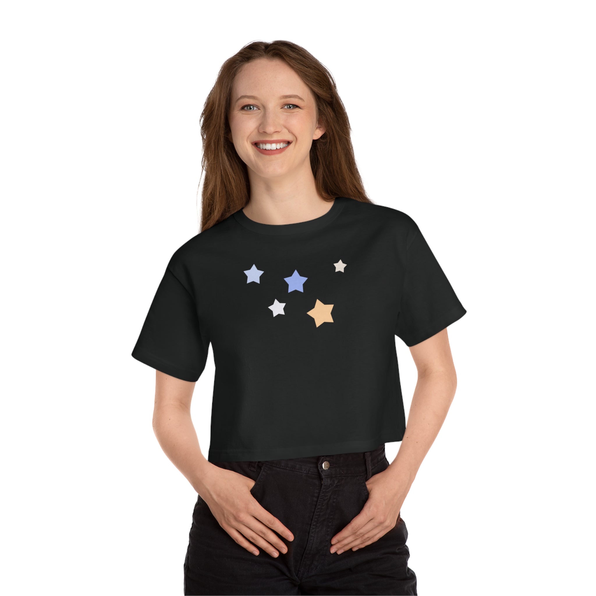 Champion Women's Cassiopeia Constellation Graphic Cropped T-Shirt - W-Shape Cotton Tee