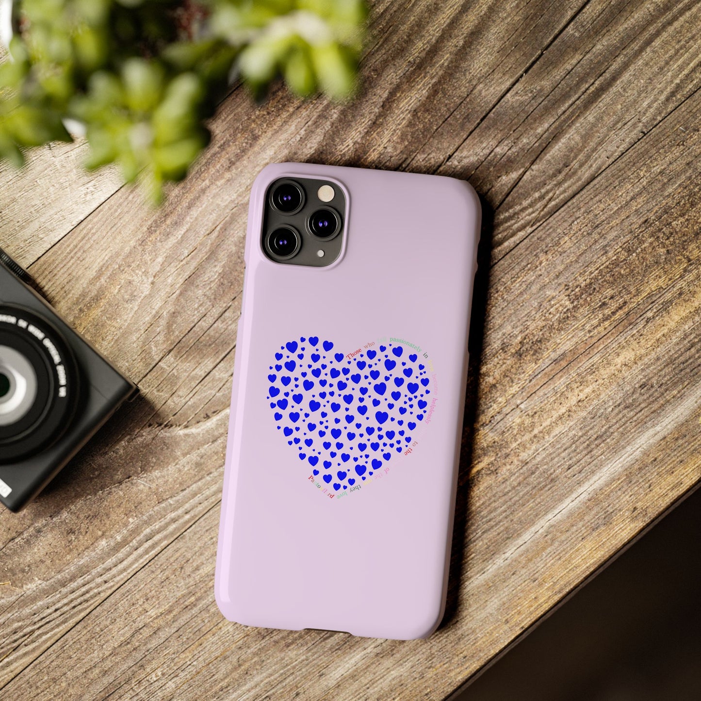Funda delgada para iPhone Blue Heart