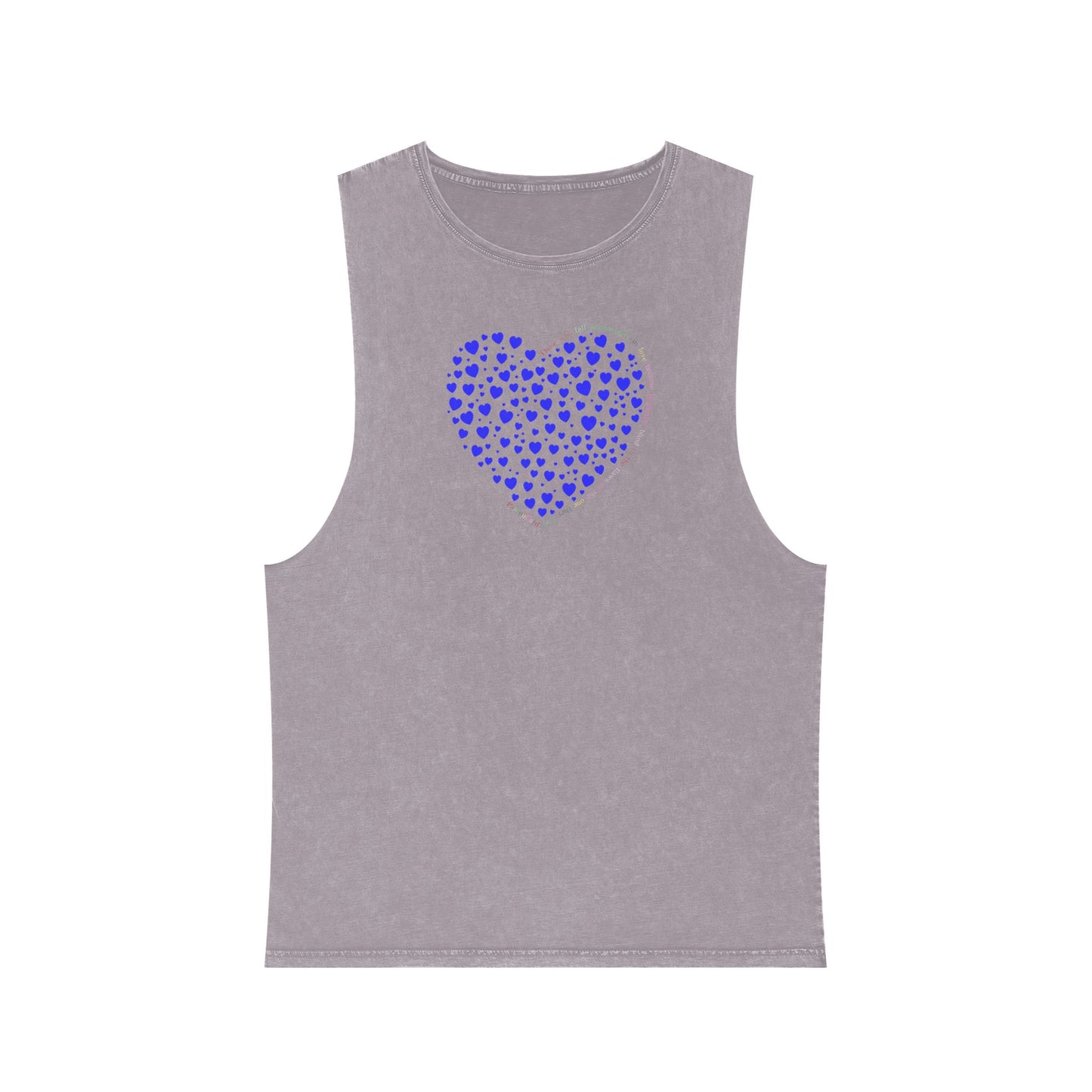 Unisex Casual Tank Top (Blue Heart)