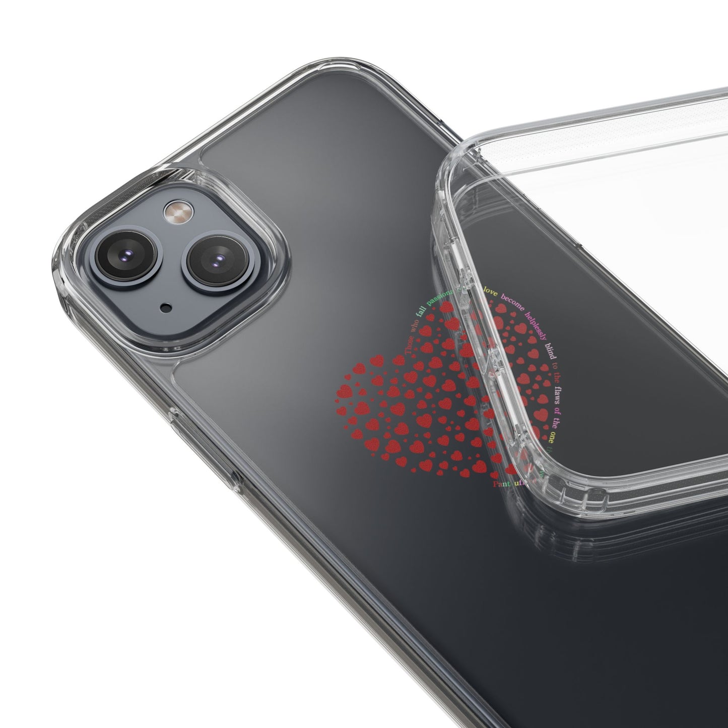 Red Heart Clear Phone Case