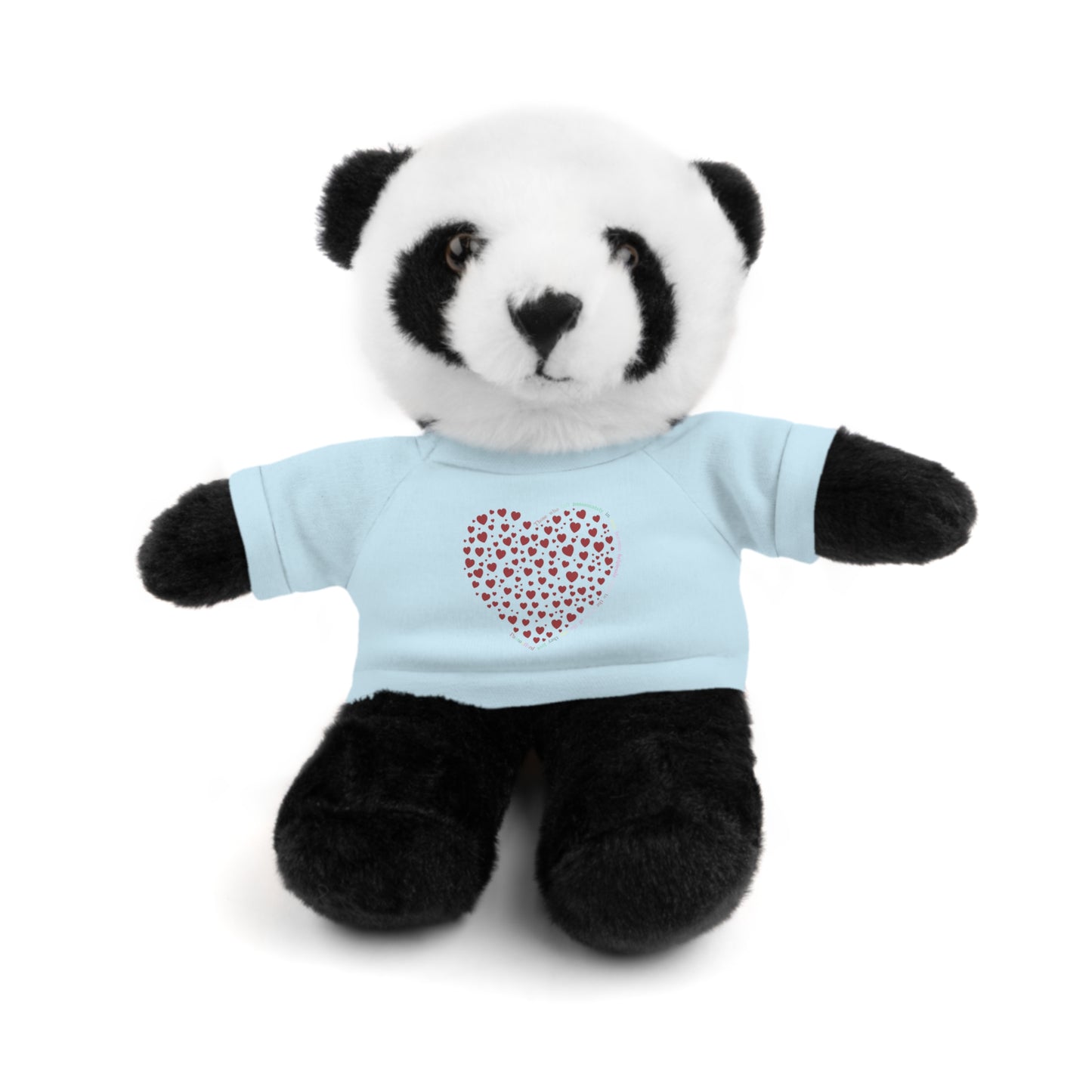 Personalized Stuffed Animal with Red Heart T-Shirt